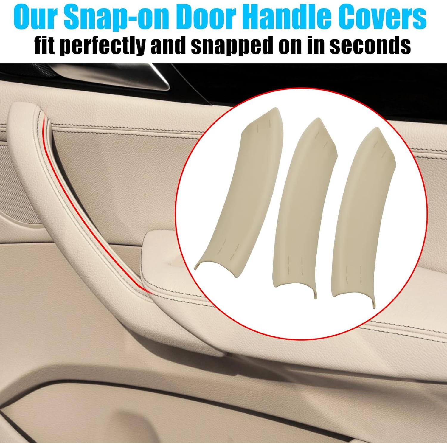 Cubiertas de Manija de Puerta Jaronx para BMW X3 F25/X4 F26 3PCS Beige