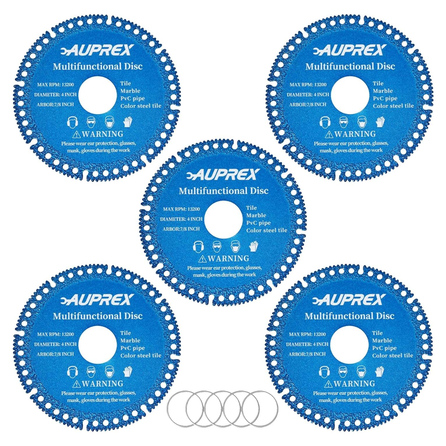 Paquete de 5 Discos Indestructibles AUPREX 10.16 cm Azul