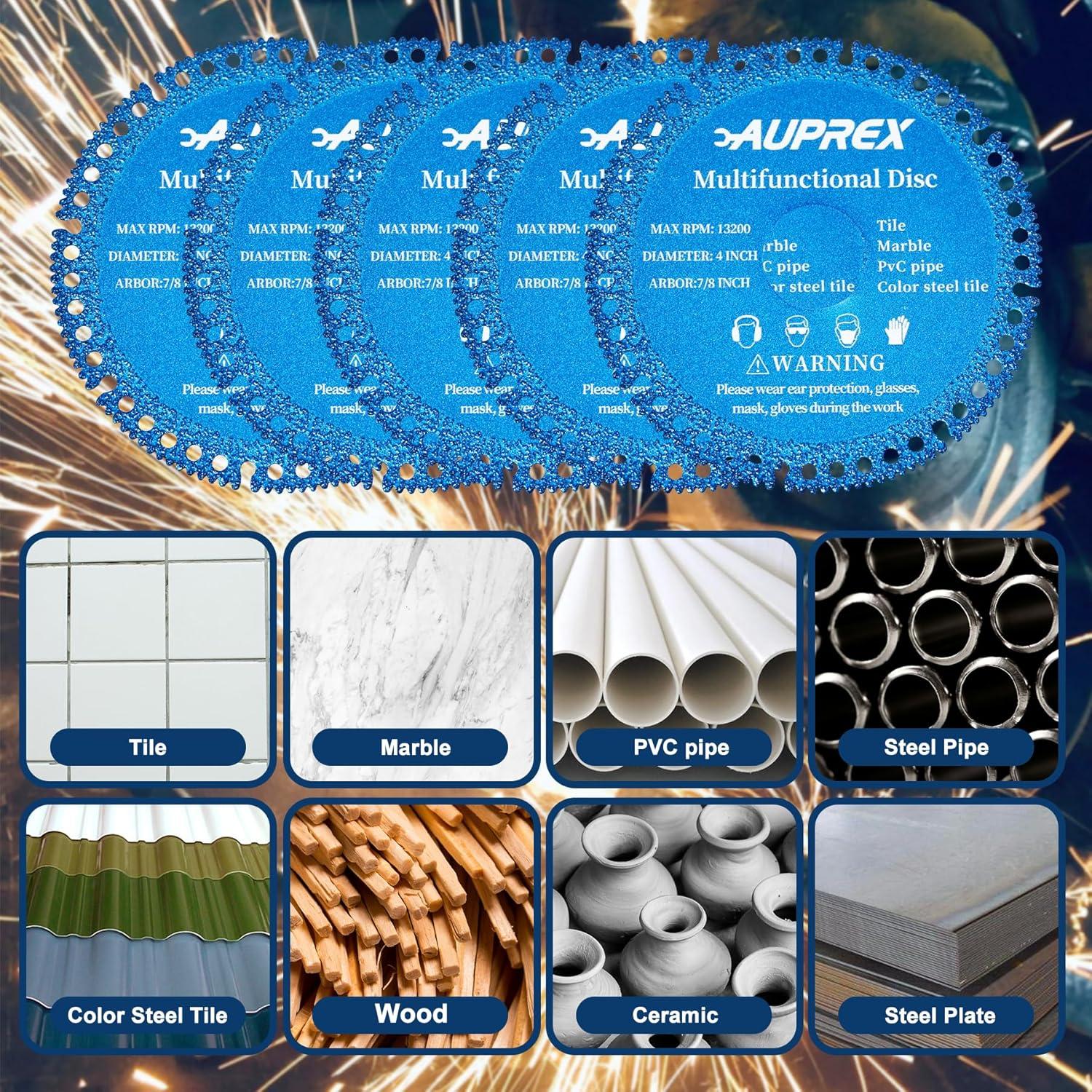 Paquete de 5 Discos Indestructibles AUPREX 10.16 cm Azul