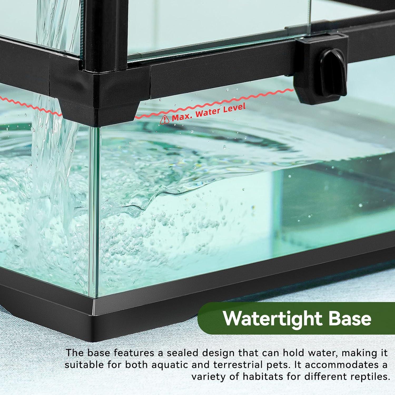 Tanque de Reptiles de Vidrio 45.72x30.48x30.48 cm Binano