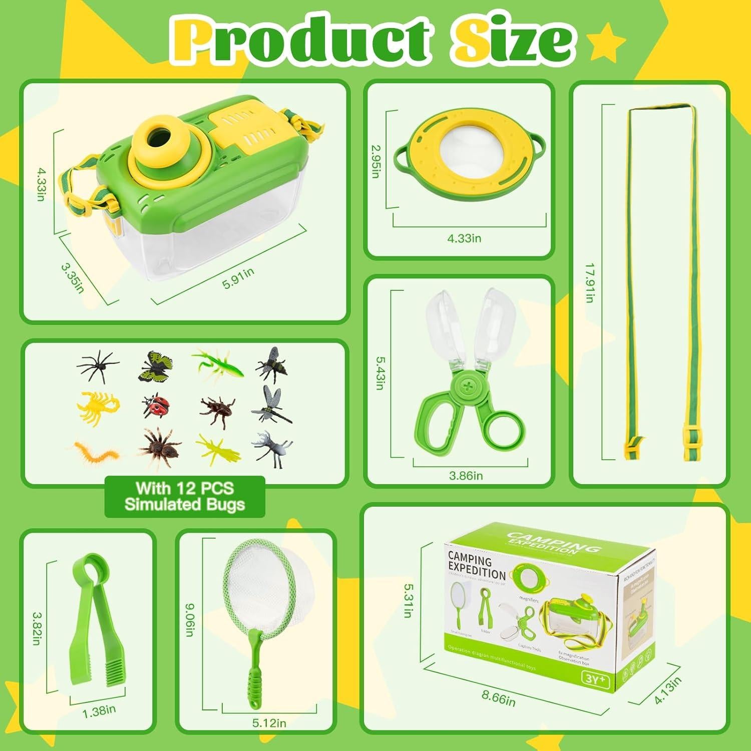 Kit de Captura de Insectos Funsland 17 Piezas para Niños 3-8 Años