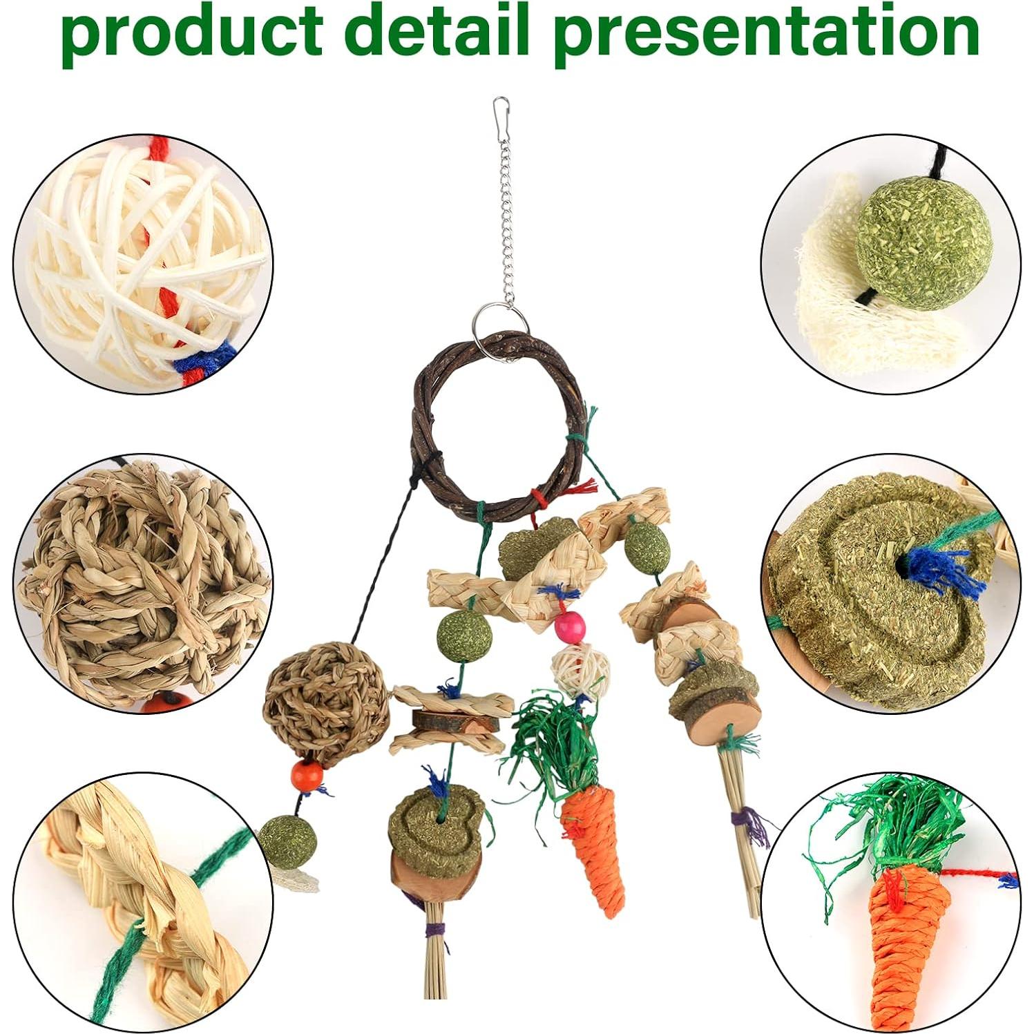 HOSUKKO Juguetes para Roer Conejos 2PCS - Cuidado Dental