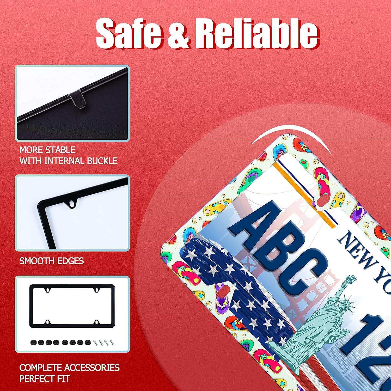 Marco de Placa de Licencia UNINDREM Acero Inoxidable Colorido