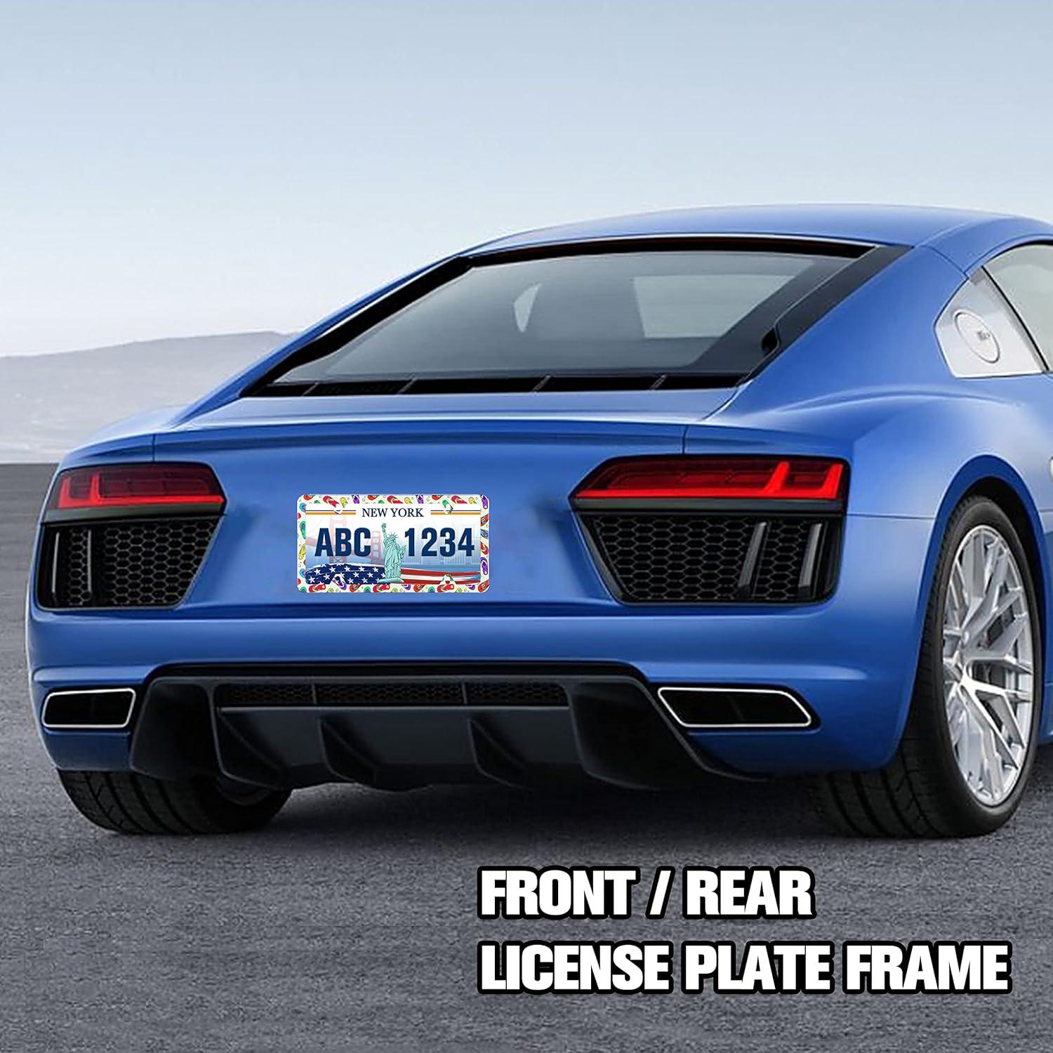 Marco de Placa de Licencia UNINDREM Acero Inoxidable Colorido