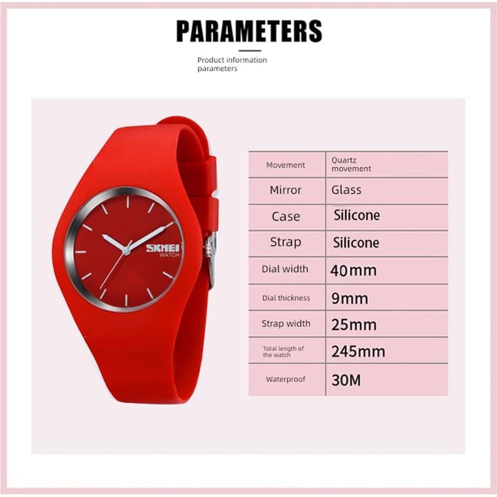 Reloj Deportivo GOSASA Silicona Rojo 30m Impermeable 40mm