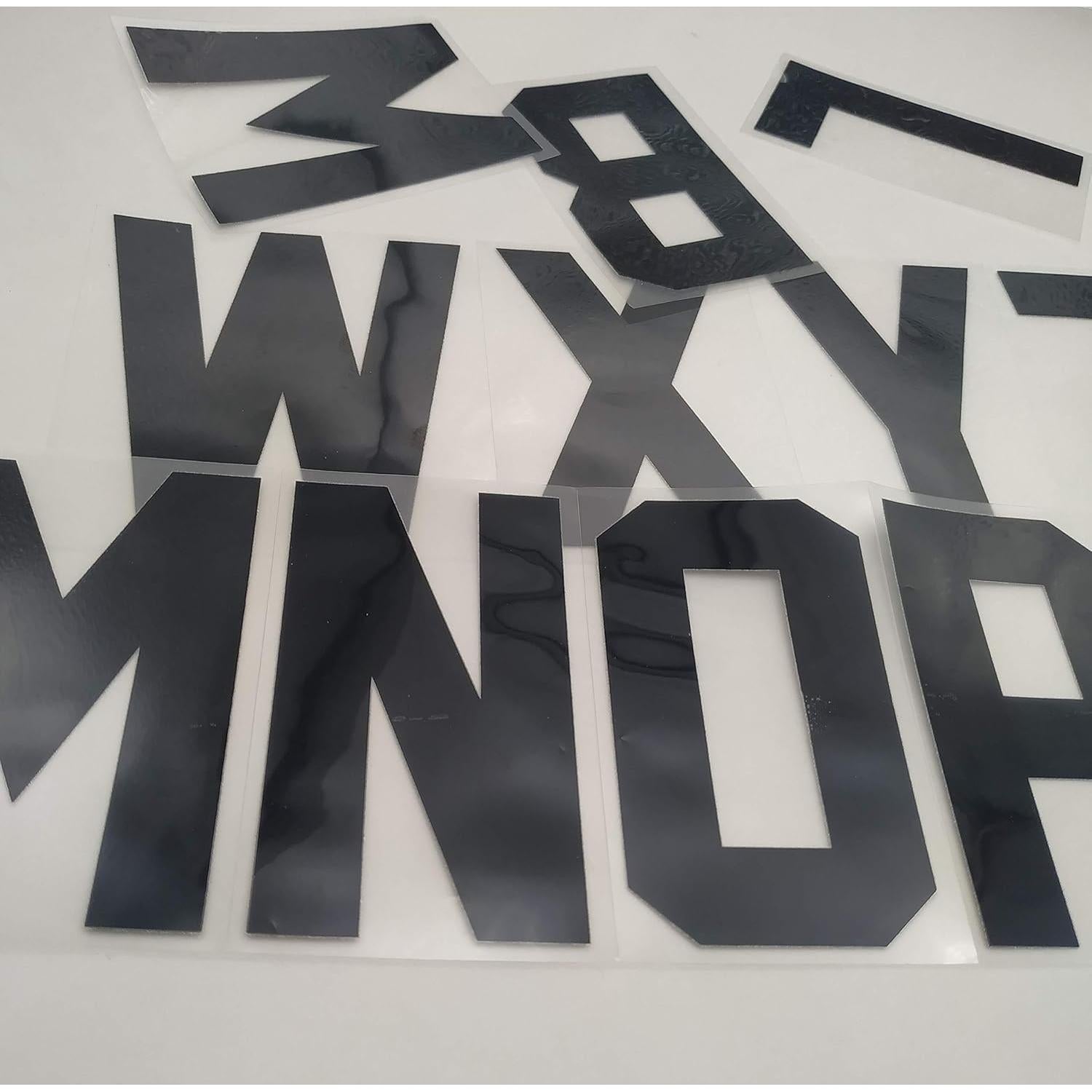 Letras de Hierro Transferibles Fanbay 52 Piezas 10.16 cm Negro