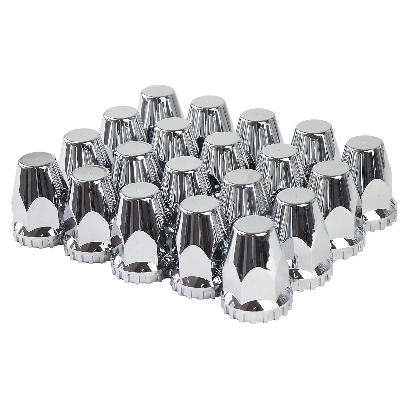 Cubiertas de Tuerca de Perno Estándar JIUXI 33mm Cromadas - 20 Pzas