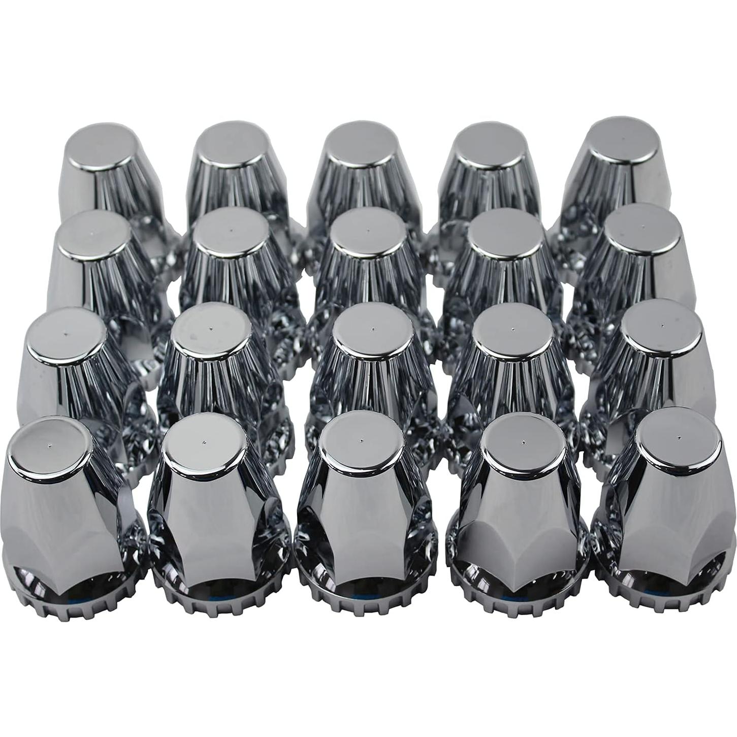 Cubiertas de Tuerca de Perno Estándar JIUXI 33mm Cromadas - 20 Pzas