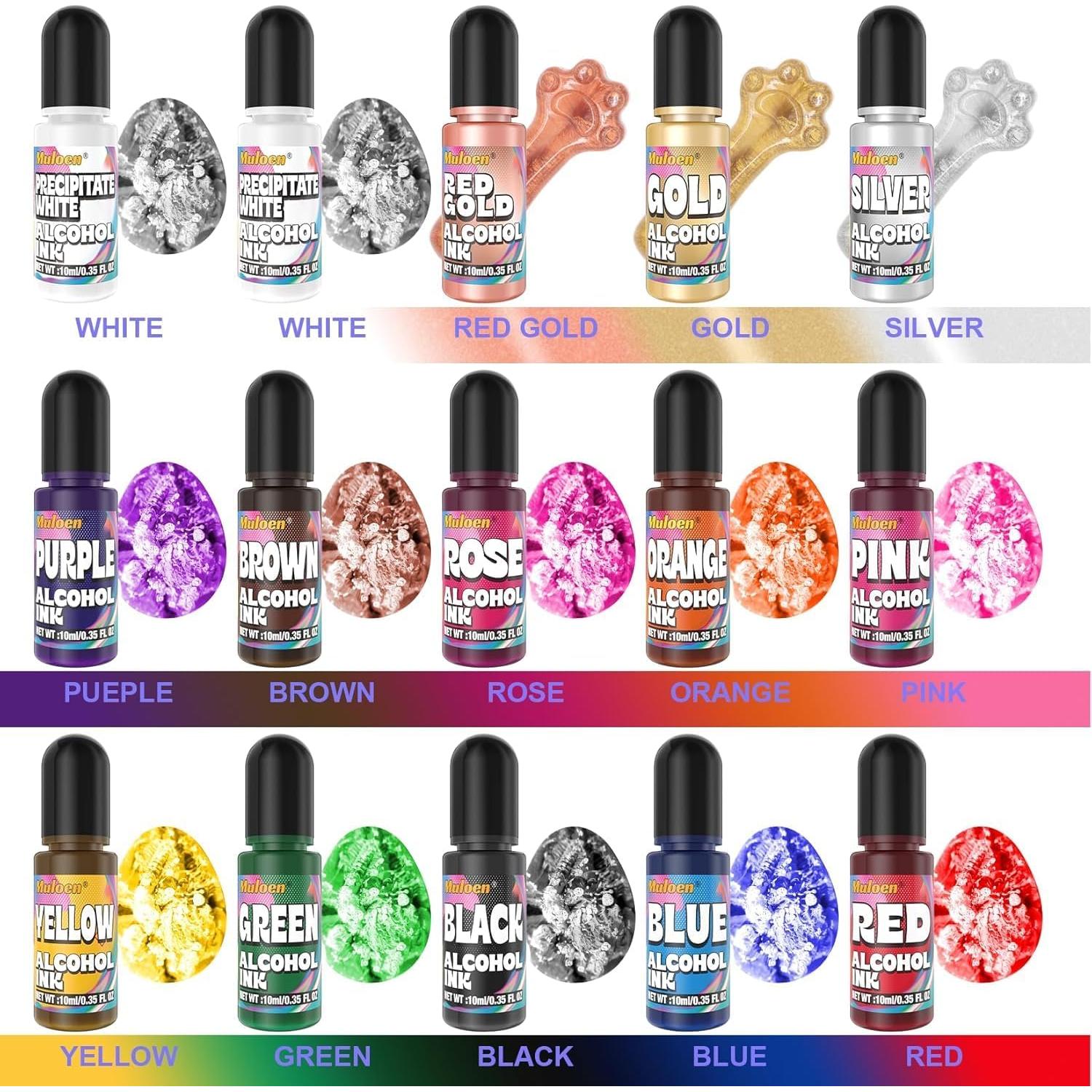 Juego de Tintas de Alcohol Muloen - 15 Colores 10ml