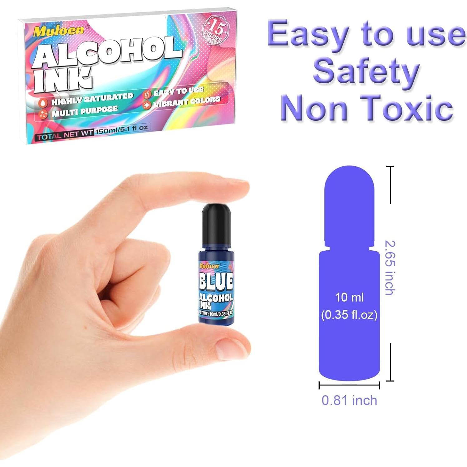 Juego de Tintas de Alcohol Muloen - 15 Colores 10ml