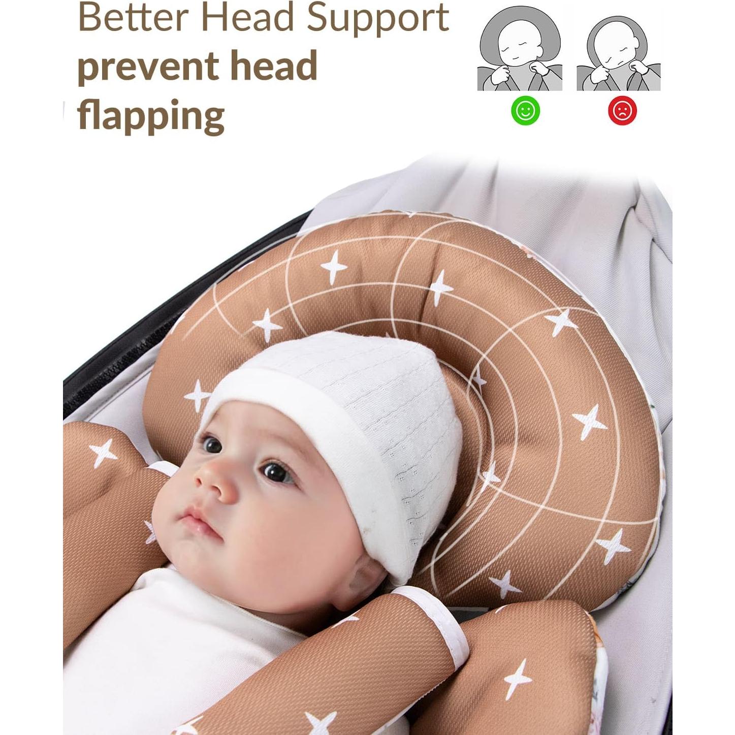 Inserto para asiento de auto para bebés Sweetwavet - Flor marrón