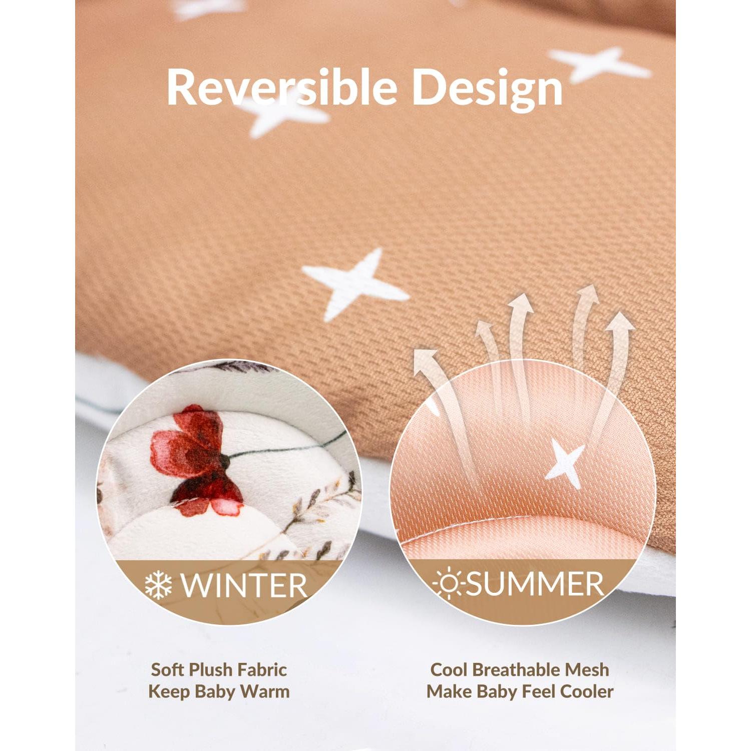 Inserto para asiento de auto para bebés Sweetwavet - Flor marrón