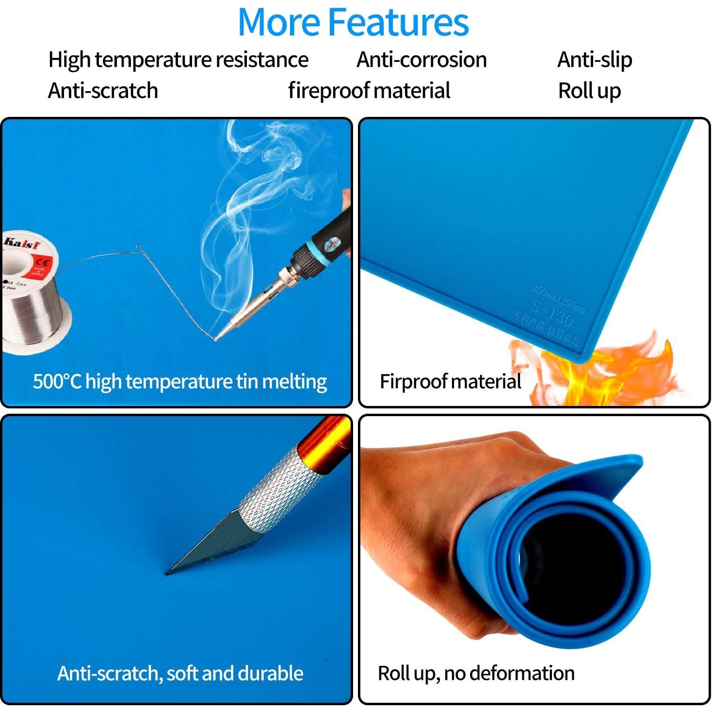 Almohadilla de Silicona Aislante Kaisi S-130 35x25cm 500°C