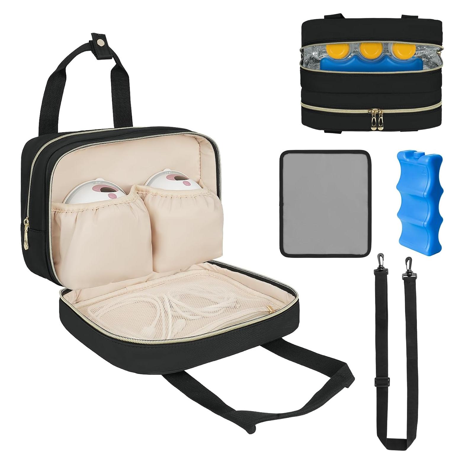 Bolsa de Viaje para Enfriar Leche Materna Momcozy Negra