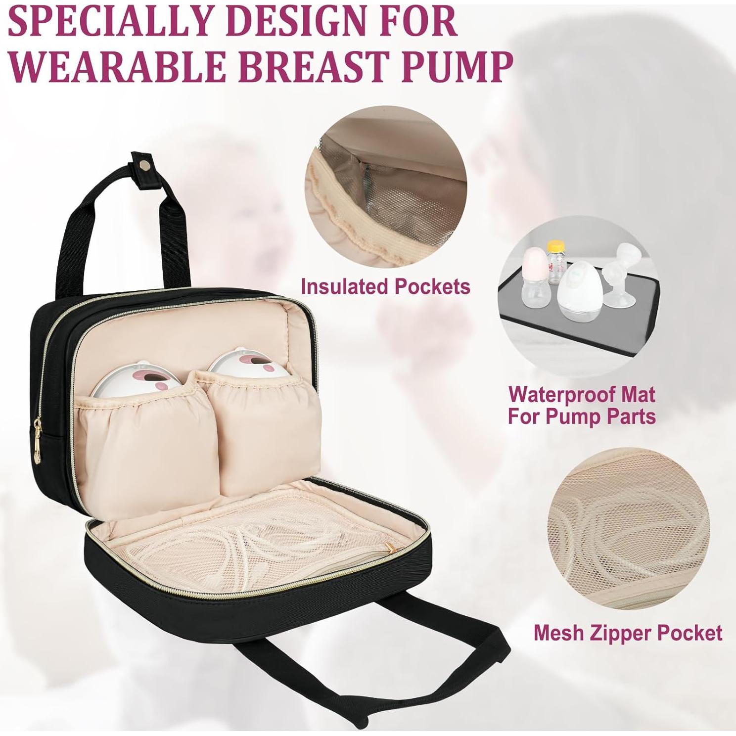 Bolsa de Viaje para Enfriar Leche Materna Momcozy Negra