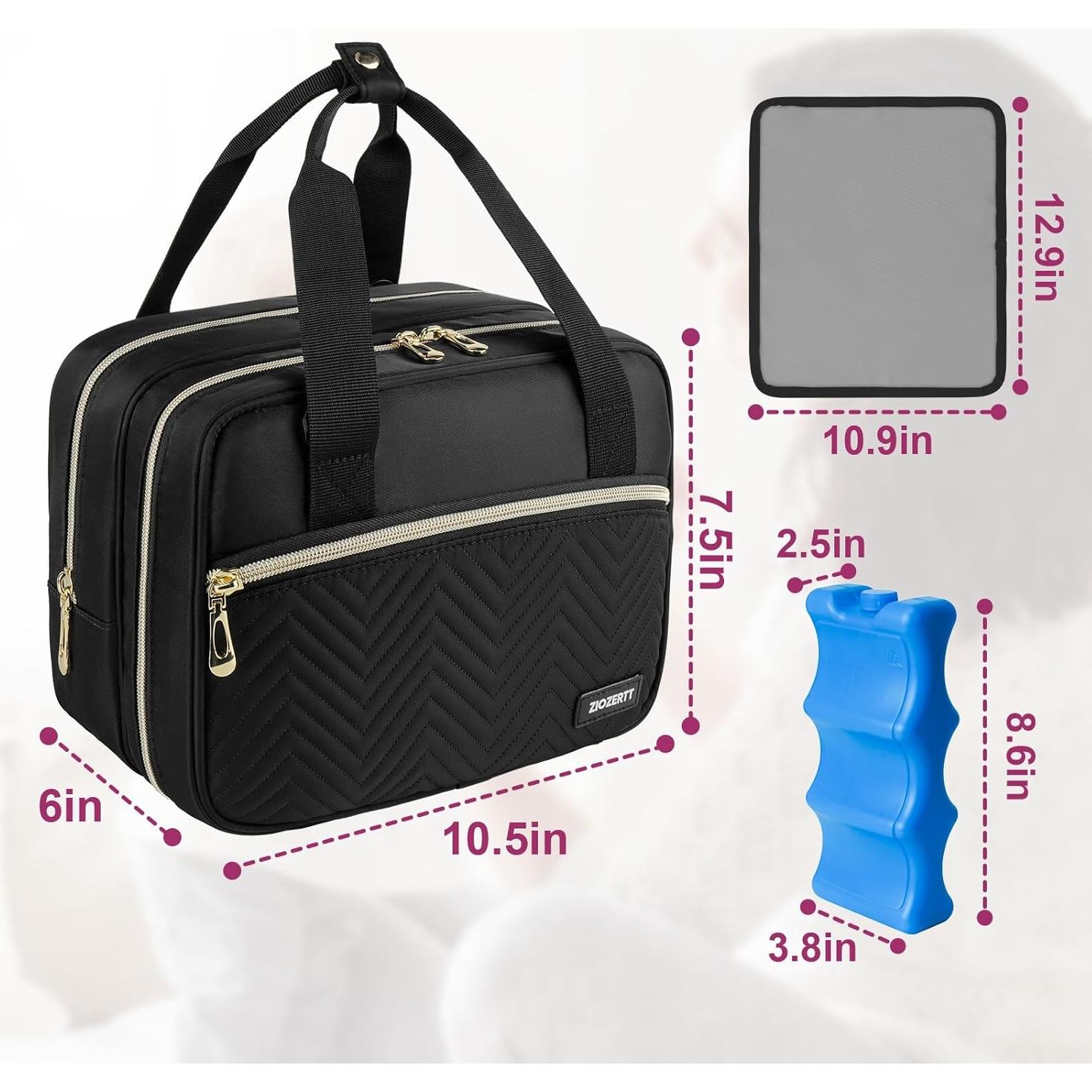 Bolsa de Viaje para Enfriar Leche Materna Momcozy Negra