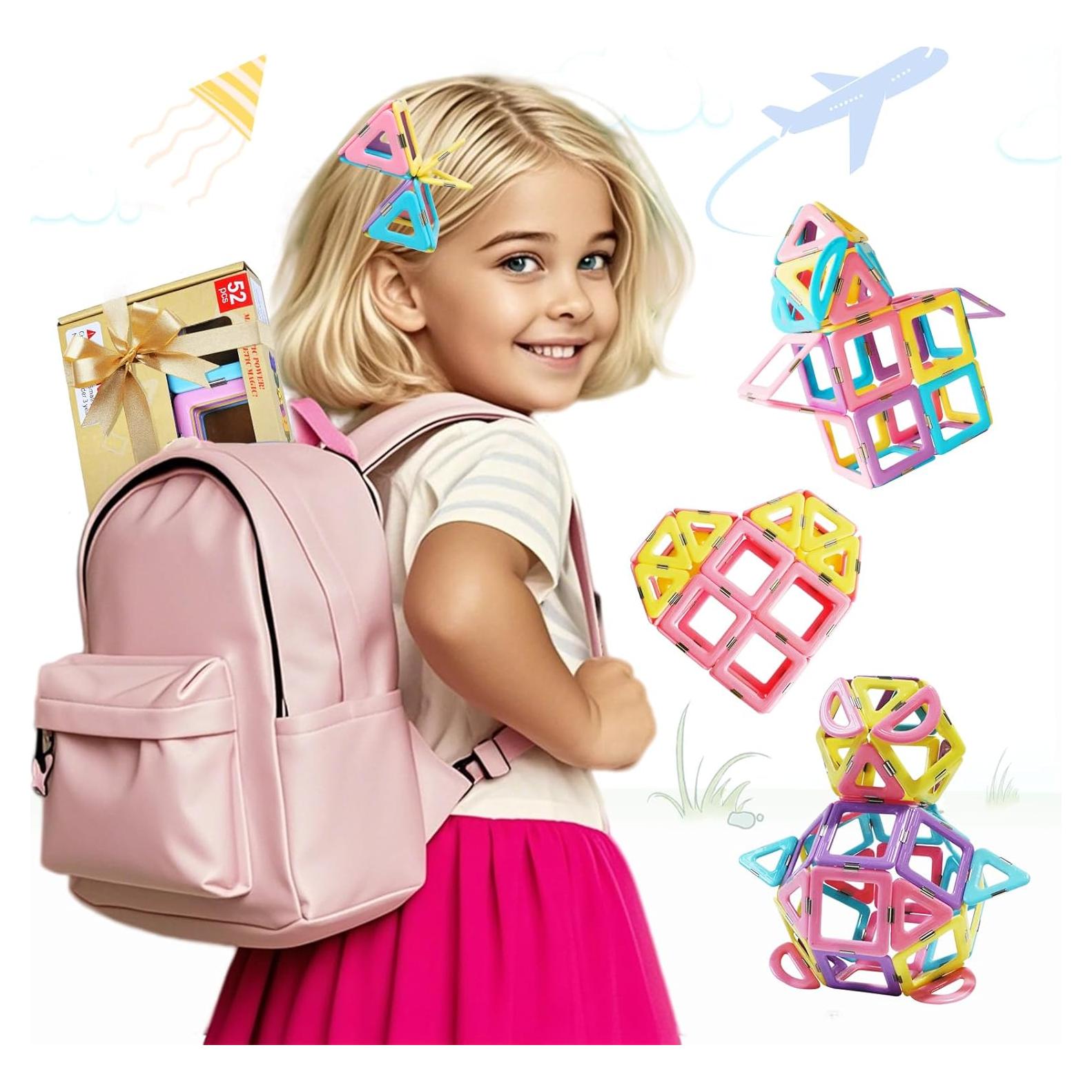 Juguete de Viaje Magnético Magblock 52PCS para Niños 3-8 Años
