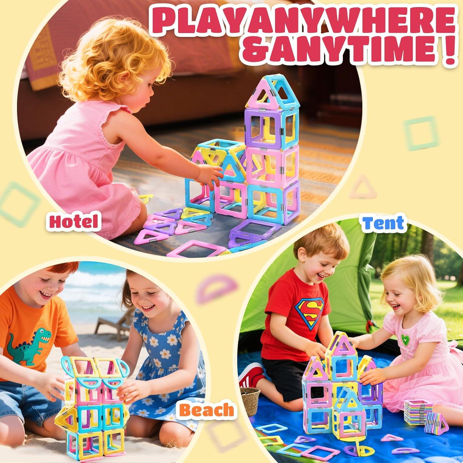 Juguete de Viaje Magnético Magblock 52PCS para Niños 3-8 Años