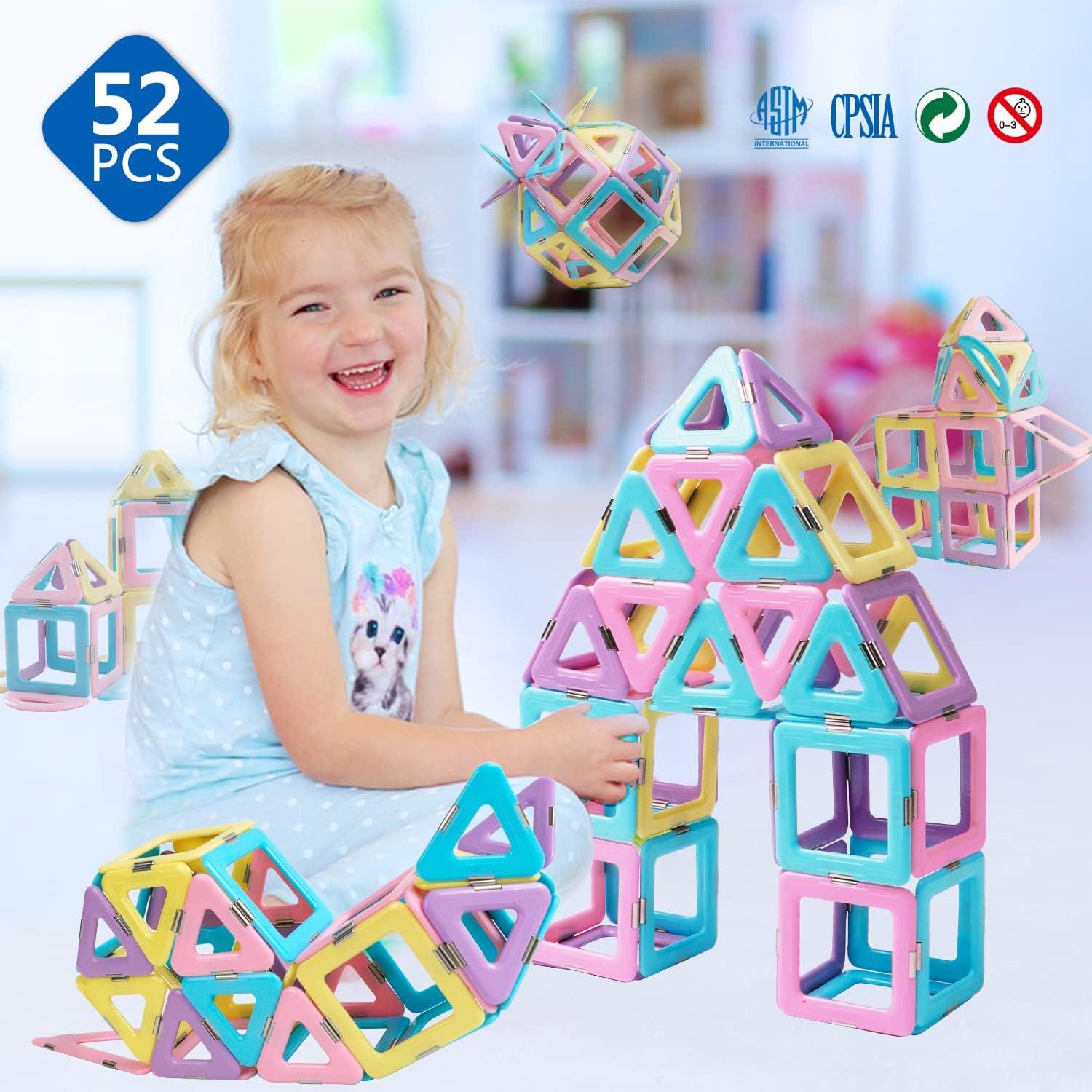 Juguete de Viaje Magnético Magblock 52PCS para Niños 3-8 Años