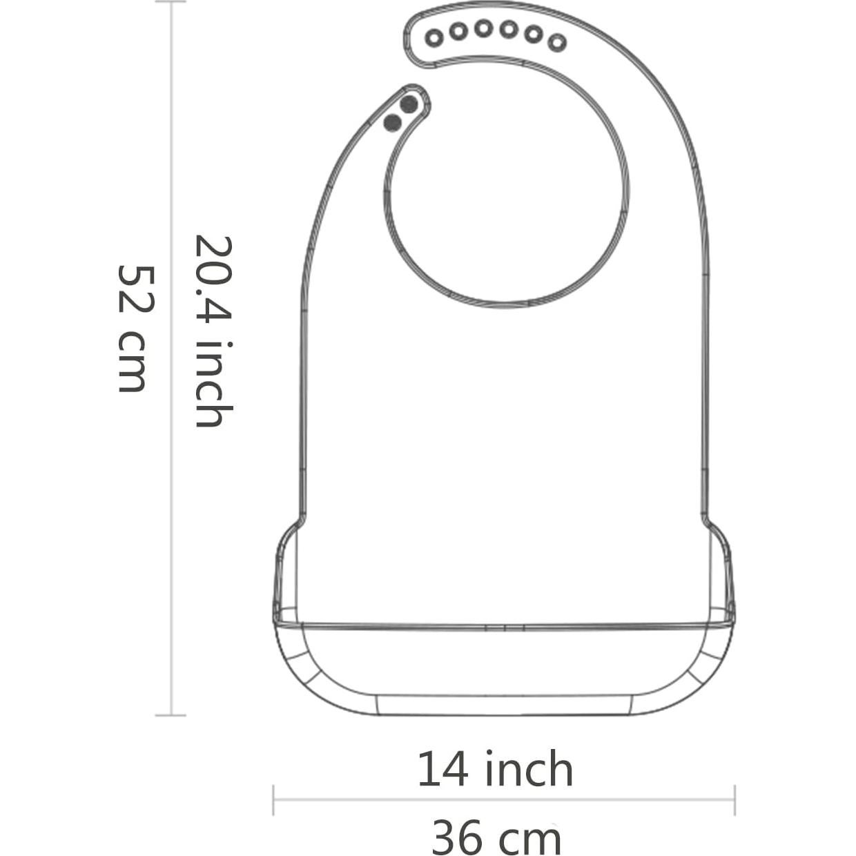 2 Baberos de Silicona Impermeables para Adultos YYGMSS - Lavables