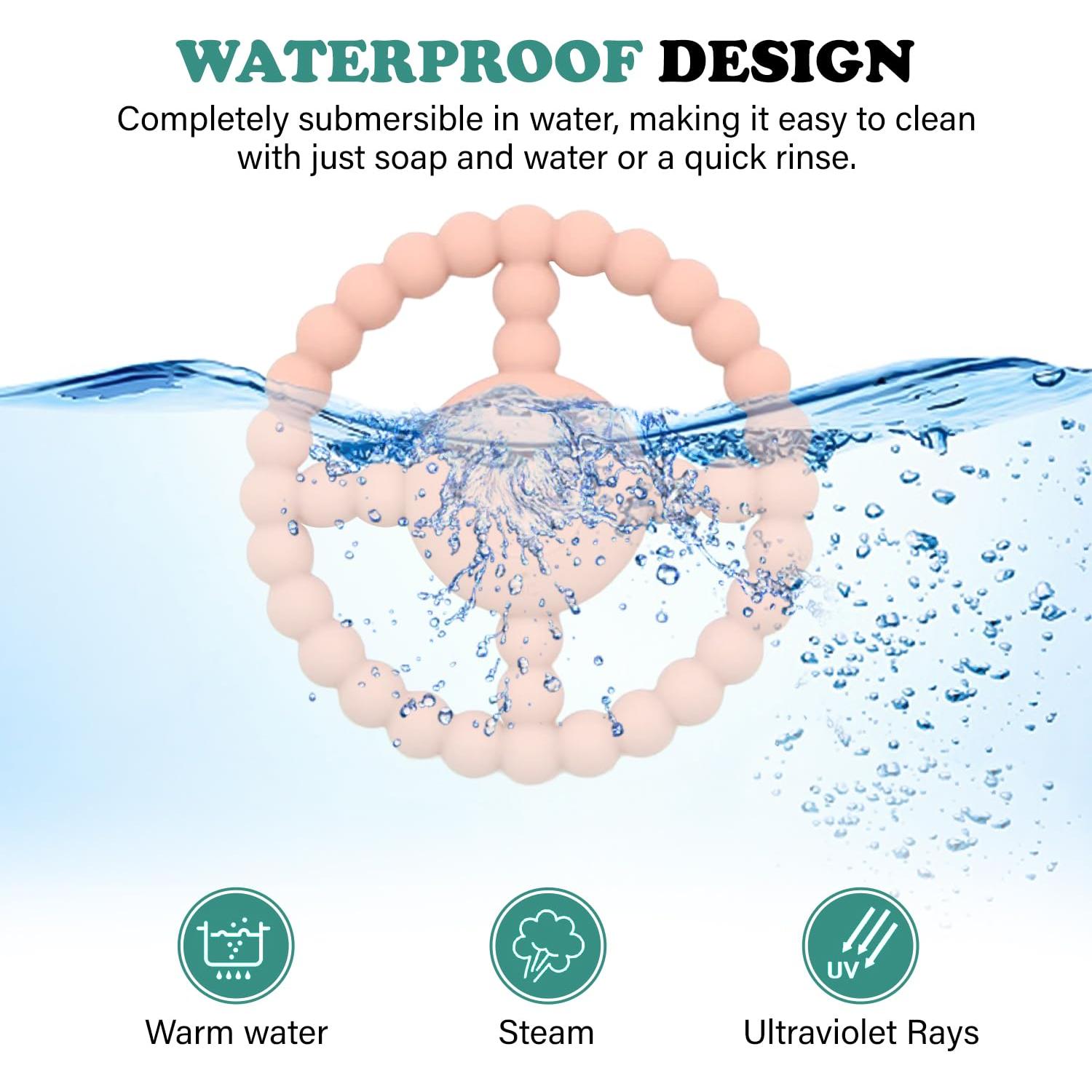 Anillo de Dentición ADORIPIE de Silicona para Bebés 6-18 Meses