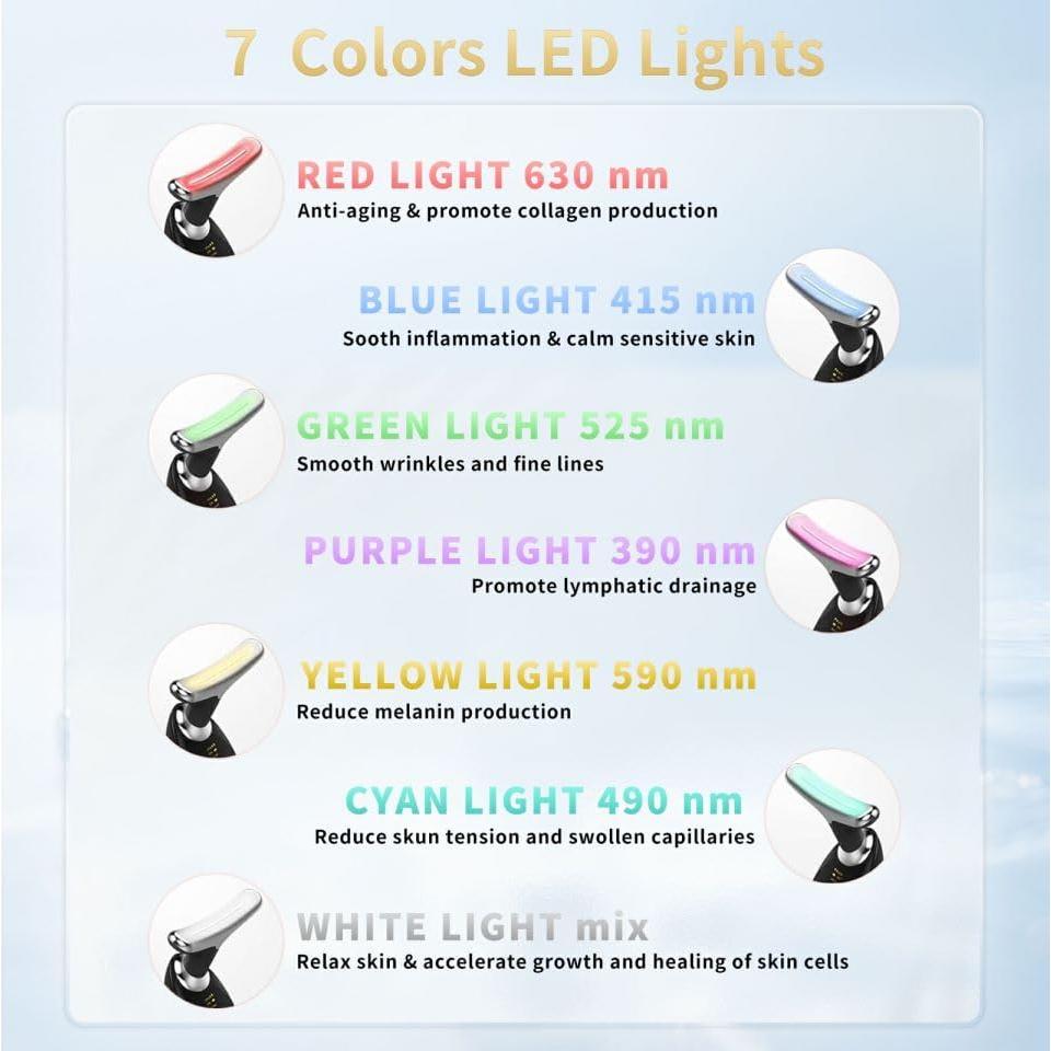 Dispositivo de Belleza Facial Li-Tek TPML-100 con Luz LED 7 Colores