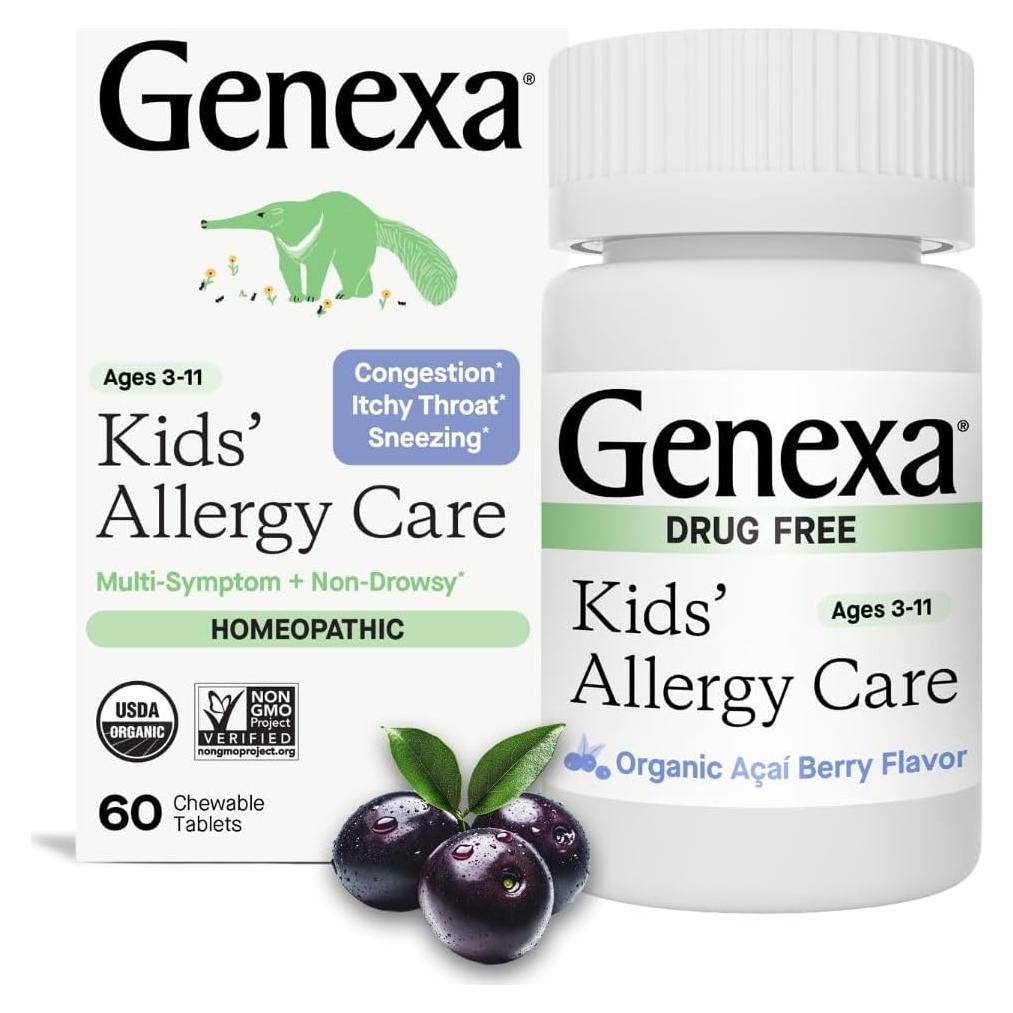 Genexa Kids Allergy Care 60 Tabletas Masticables Sabor Acai