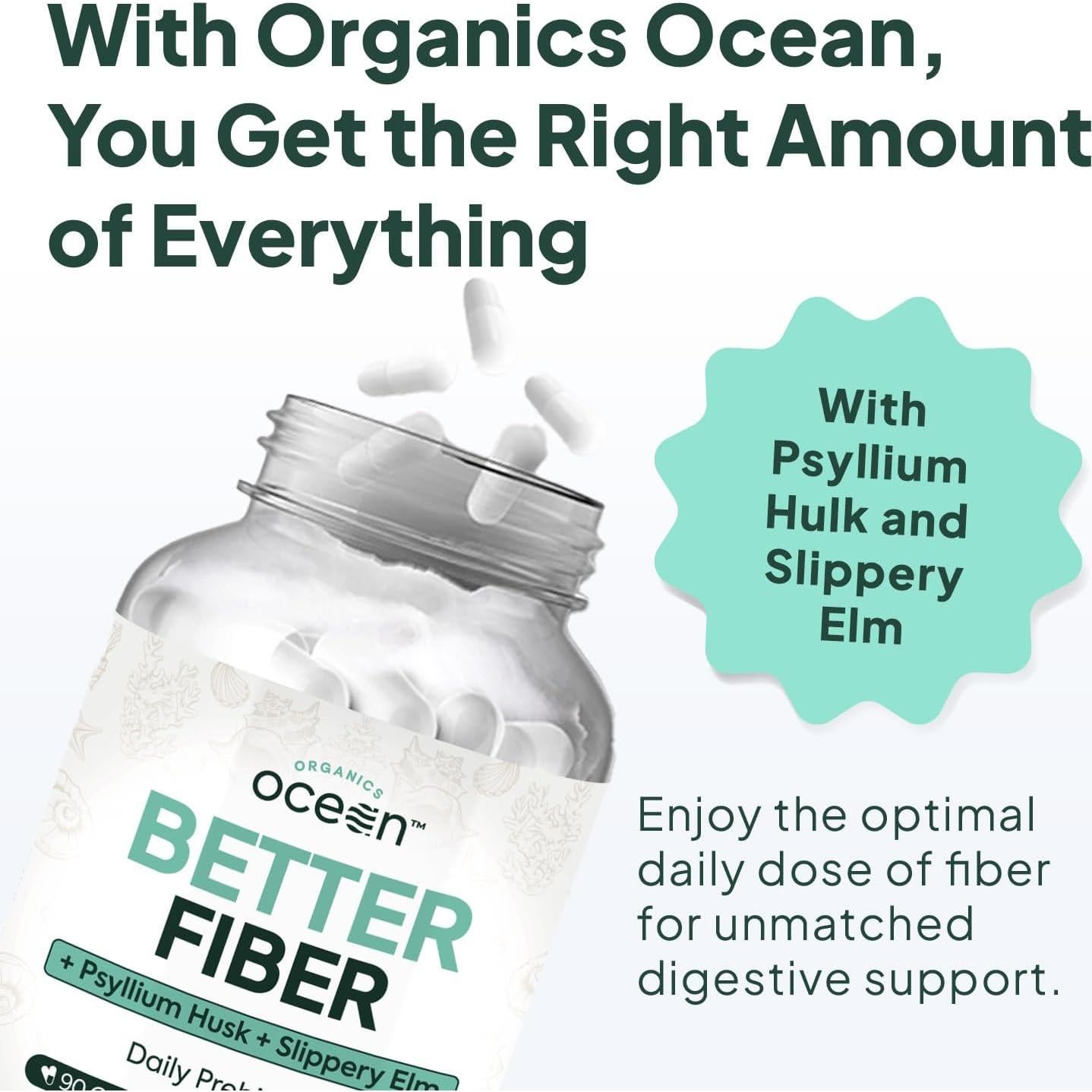 Suplemento de Fibra Organics Ocean - 6 Botellas de 355 ml