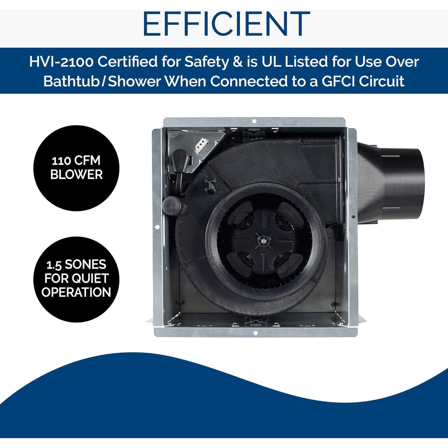 Ventilador de Escape Broan-NuTone 791LEDM 110 CFM LED Blanco