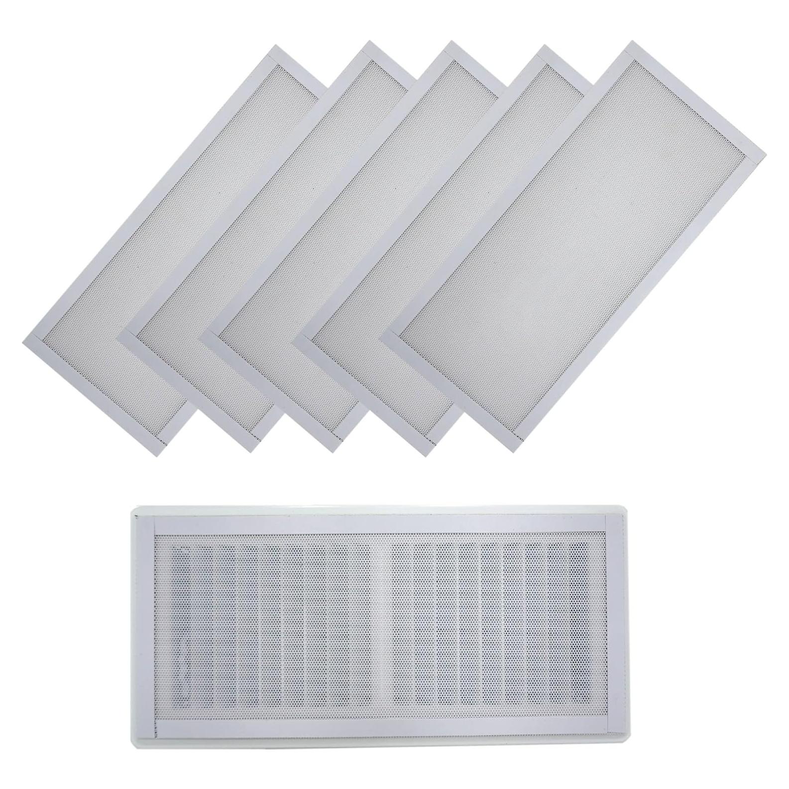 OLA MODERNA - Funda de Pantalla Magnética para Ventilación 5-Pack 5x11" Blanco