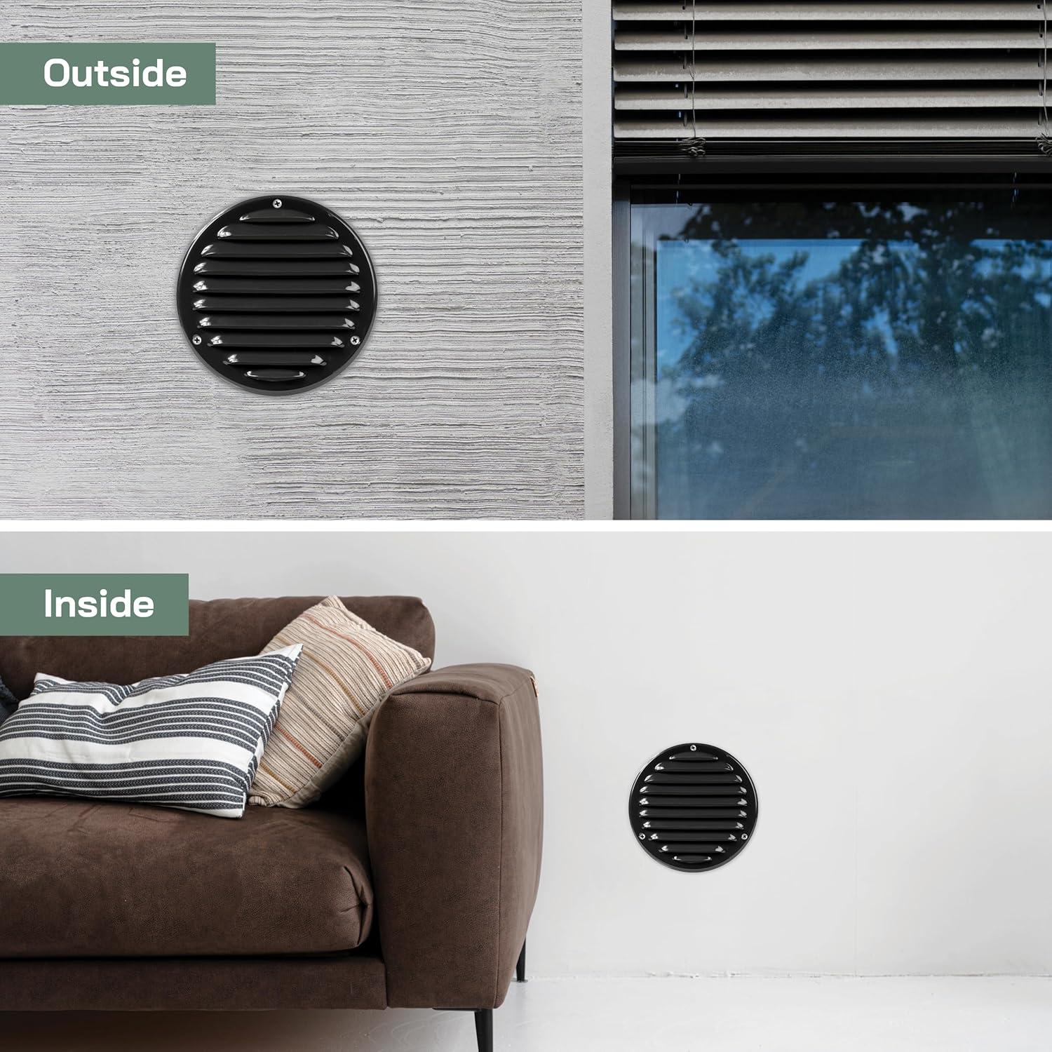 Cubierta de Ventilación Soffit Vent Systems 15.24 cm Negra