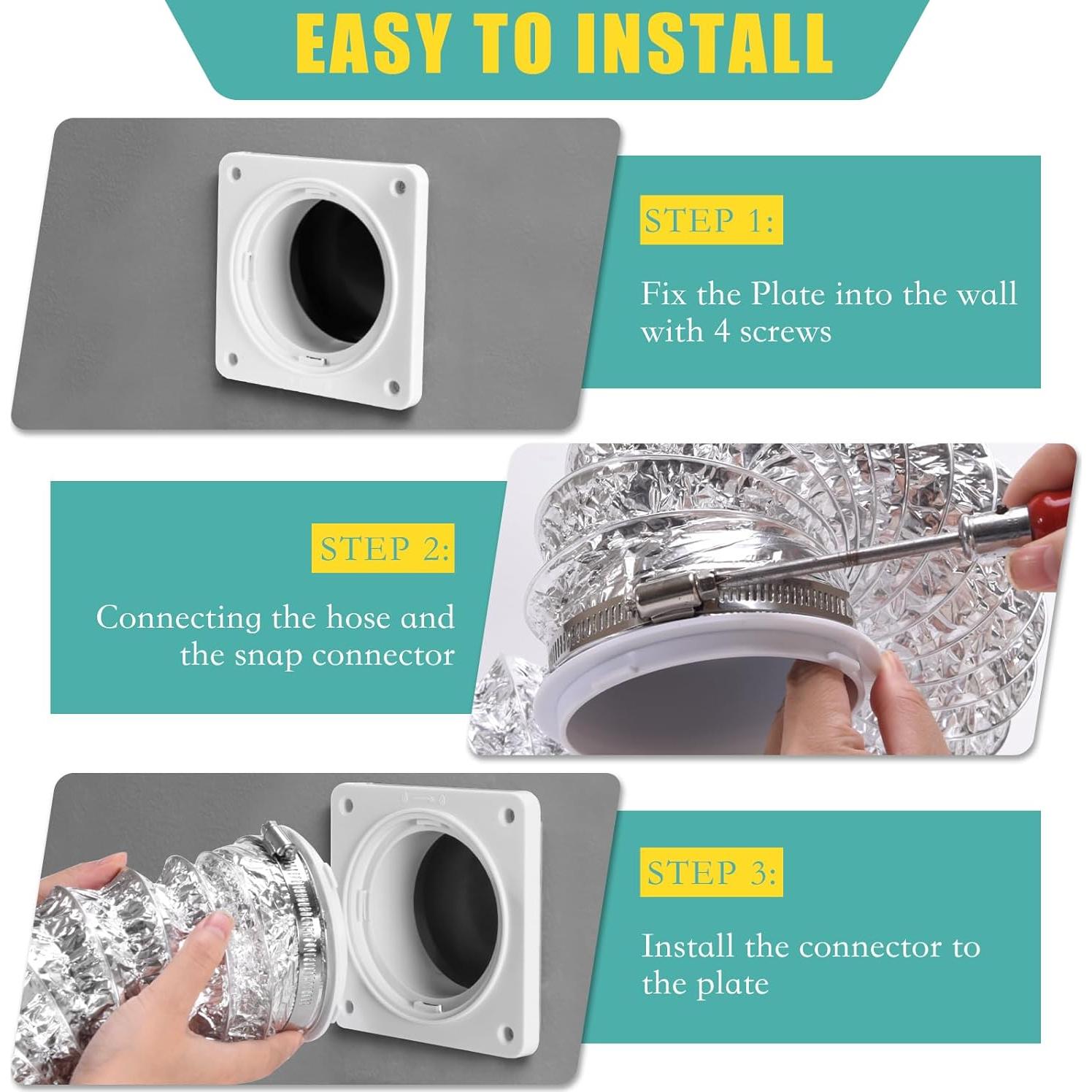 Conector de Manguera de Ventilación de Secadora VIWINVELA