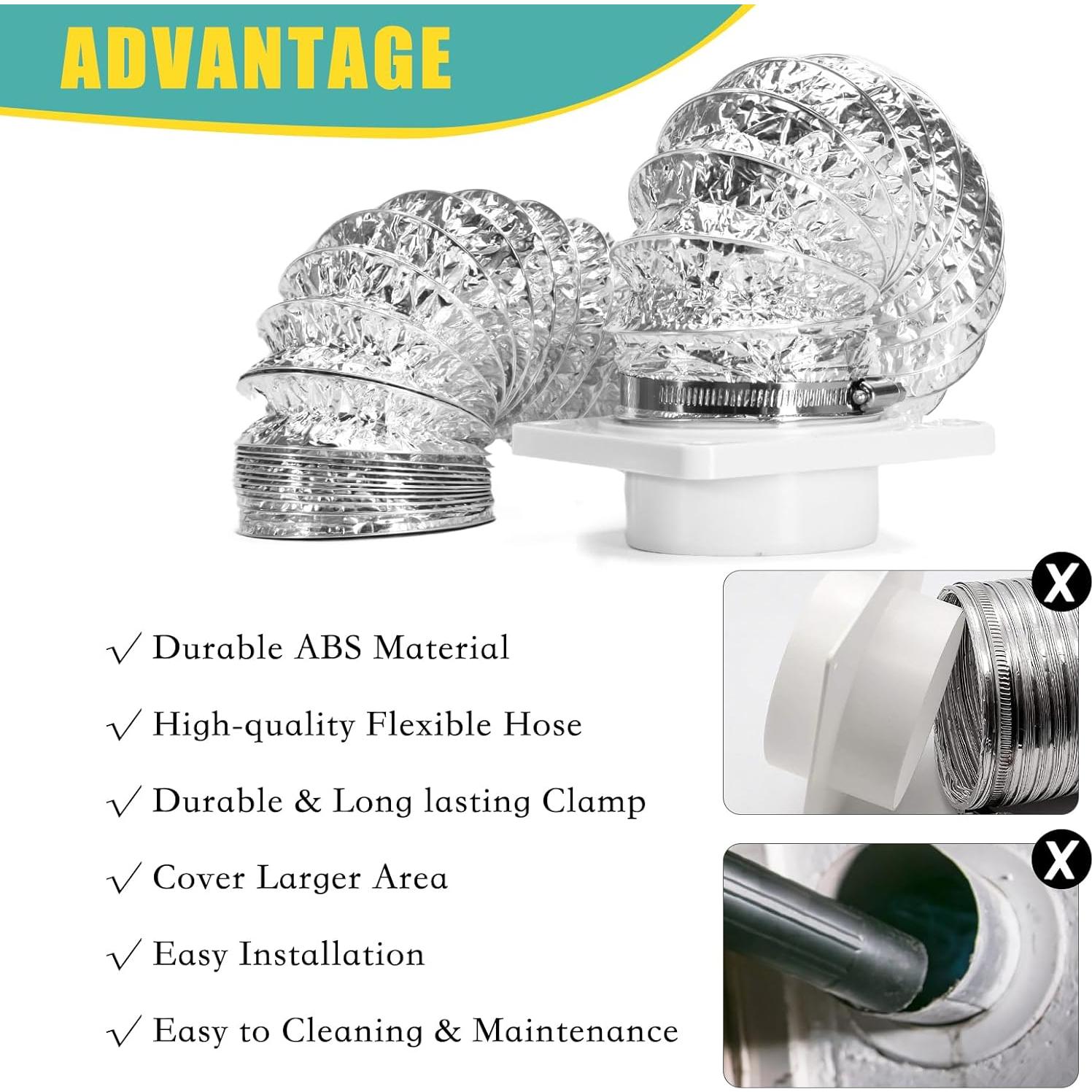 Conector de Manguera de Ventilación de Secadora VIWINVELA