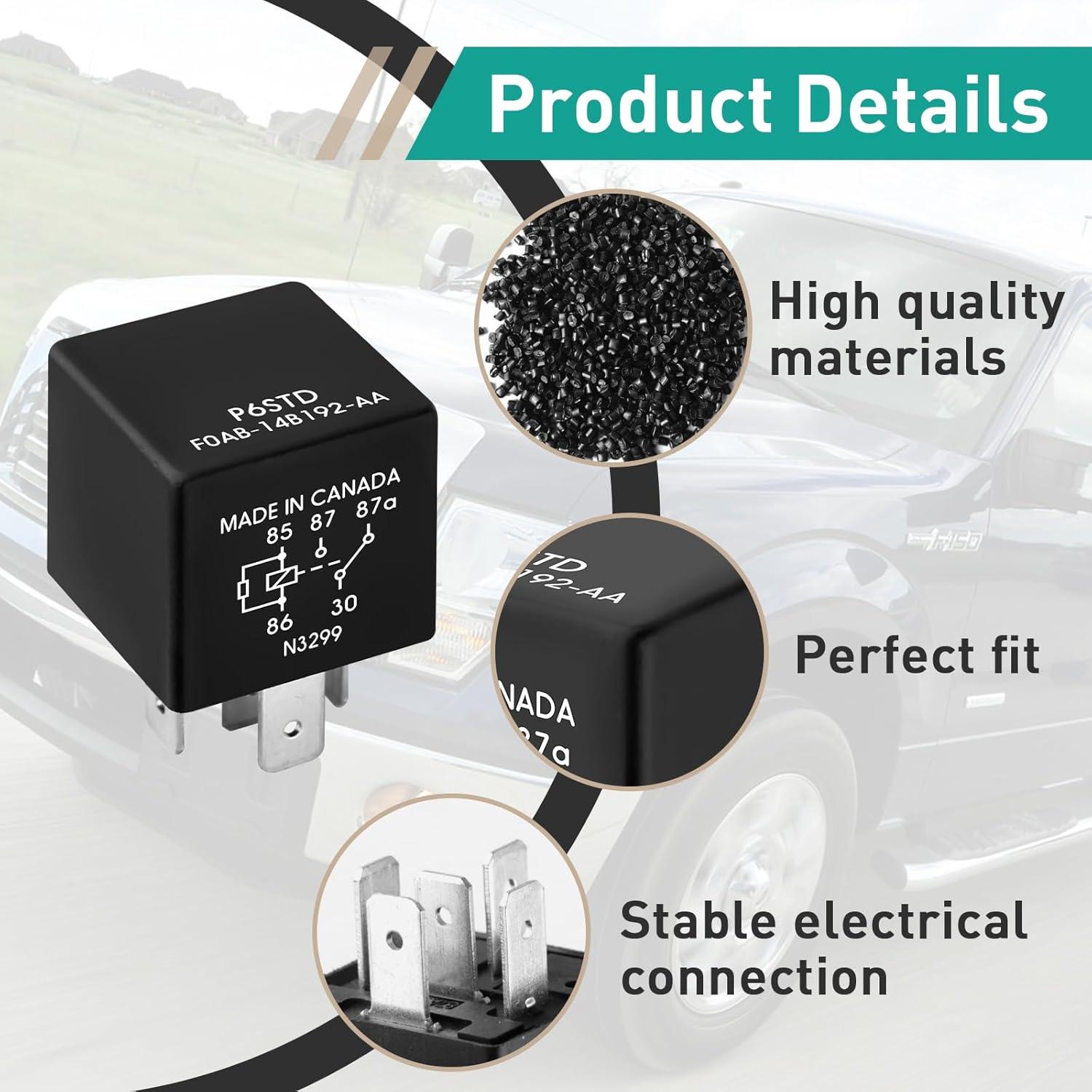 Relé Automotriz Gfdoso FOAB-14B192-AA 12VDC 40A 5 Pines
