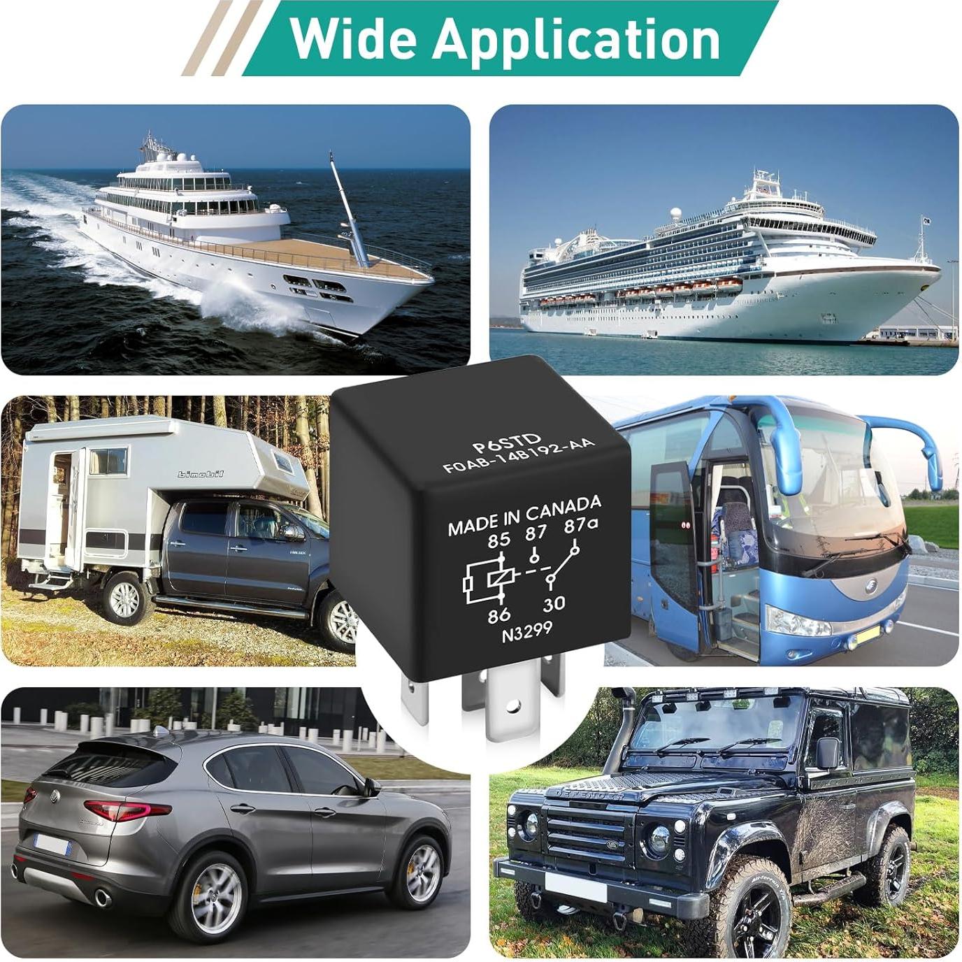 Relé Automotriz Gfdoso FOAB-14B192-AA 12VDC 40A 5 Pines