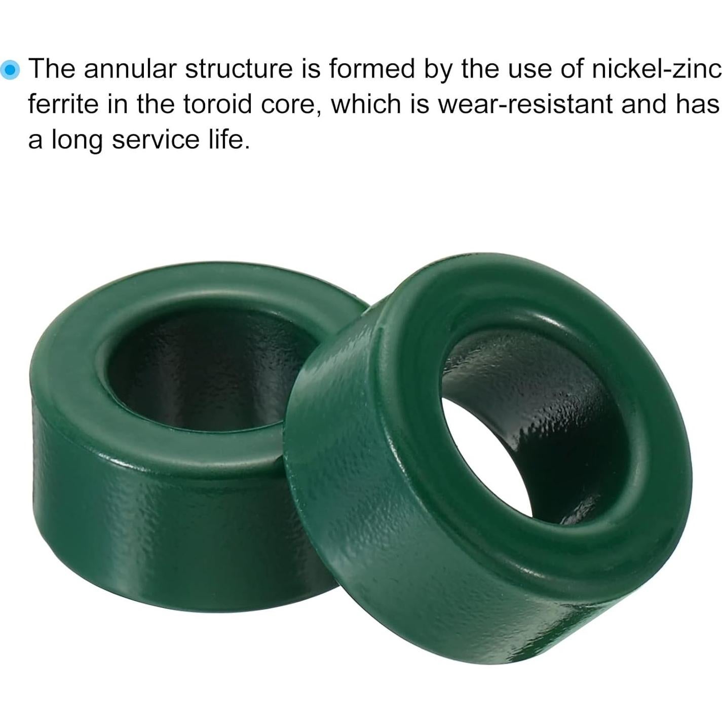 Núcleo Toroidal de Ferrita PATIKIL 10 Pcs 25x15x12 mm Verde