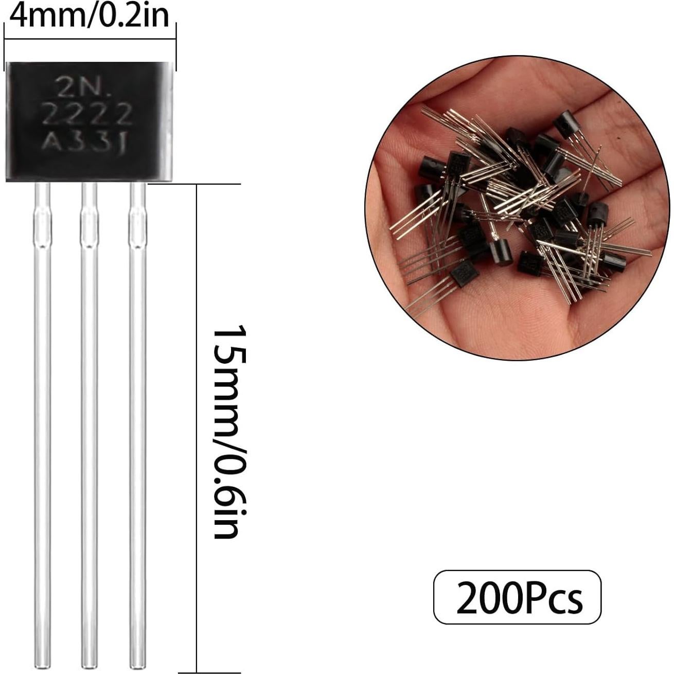 Transistores NPN FOXTIP 2N2222 TO-92 60V 800mA - 200 pcs