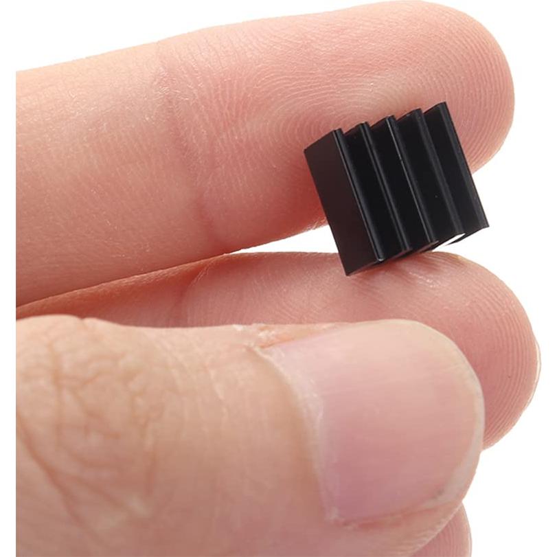 20 Disipadores de Calor de Aluminio Jienk 9x9x5mm con Cinta Térmica