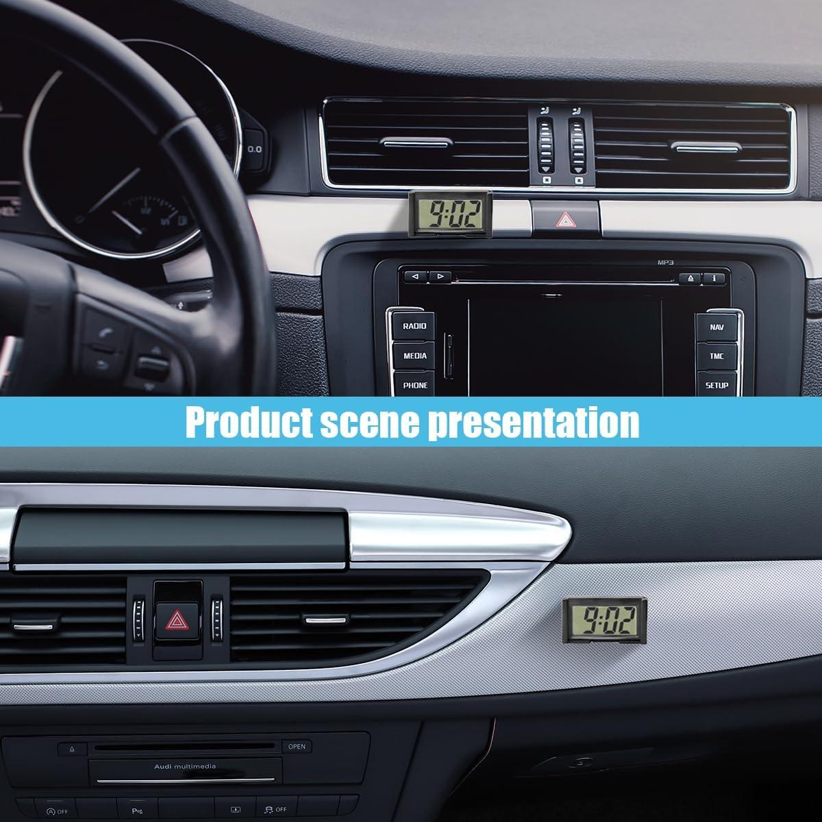 Reloj Electrónico Mini para Coche JOYCOURT Pantalla LCD Negro