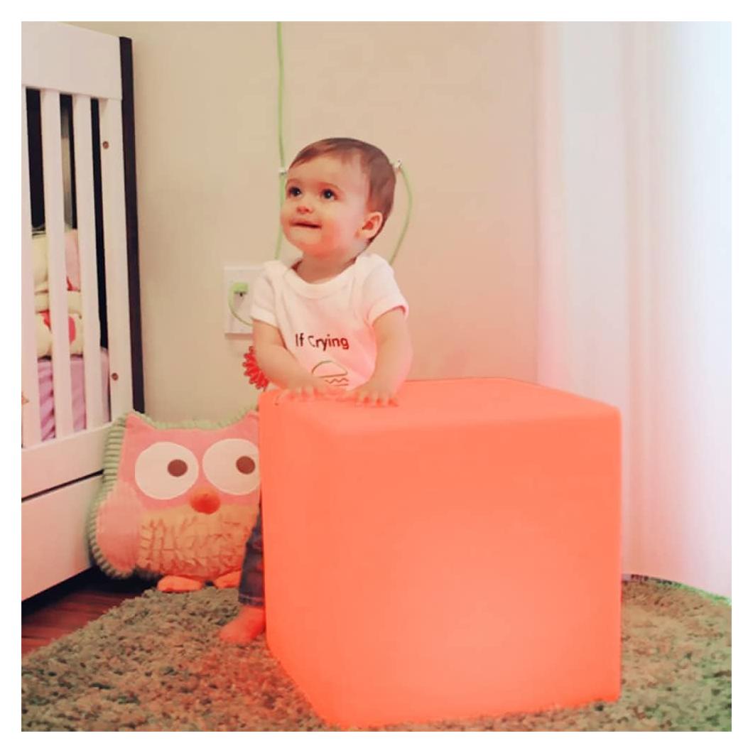 Silla Cubo LED BALMOST 14 Pulgadas RGB Control Remoto