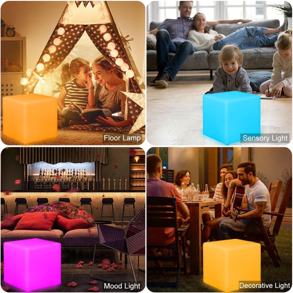 Silla Cubo LED BALMOST 14 Pulgadas RGB Control Remoto