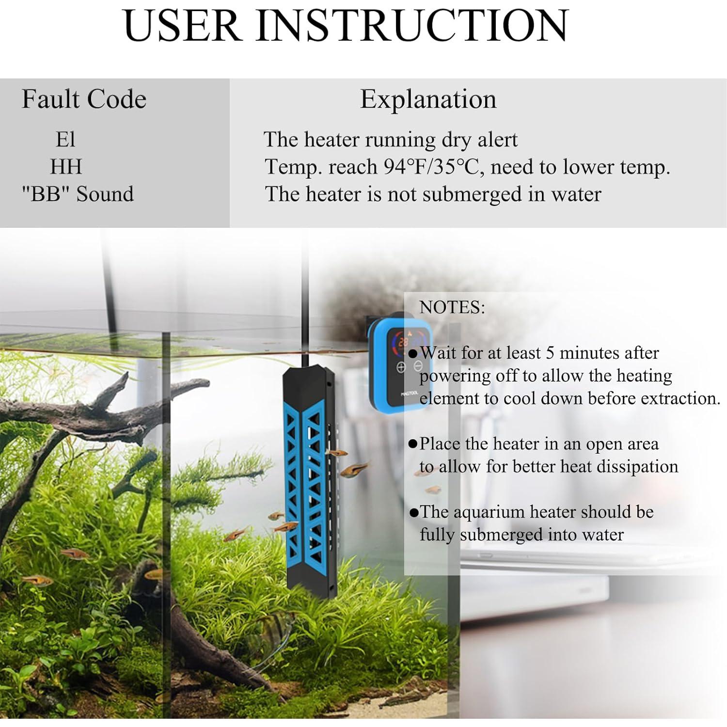 Calentador de Acuario Magtool 300W para Tanques 150-360L