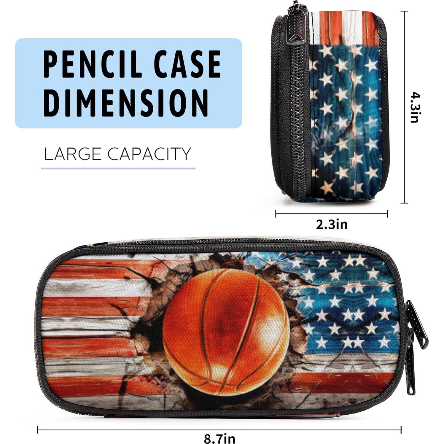 Estuche de Lápiz Scovotec Banderas Americanas 22.1x10.9cm