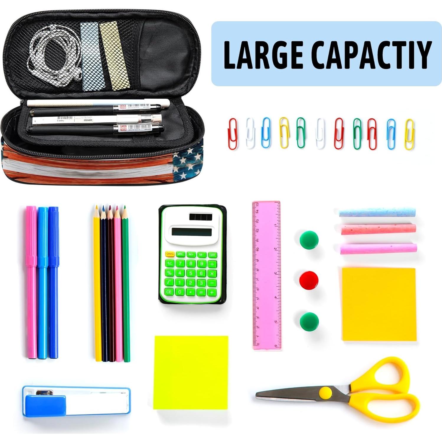 Estuche de Lápiz Scovotec Banderas Americanas 22.1x10.9cm