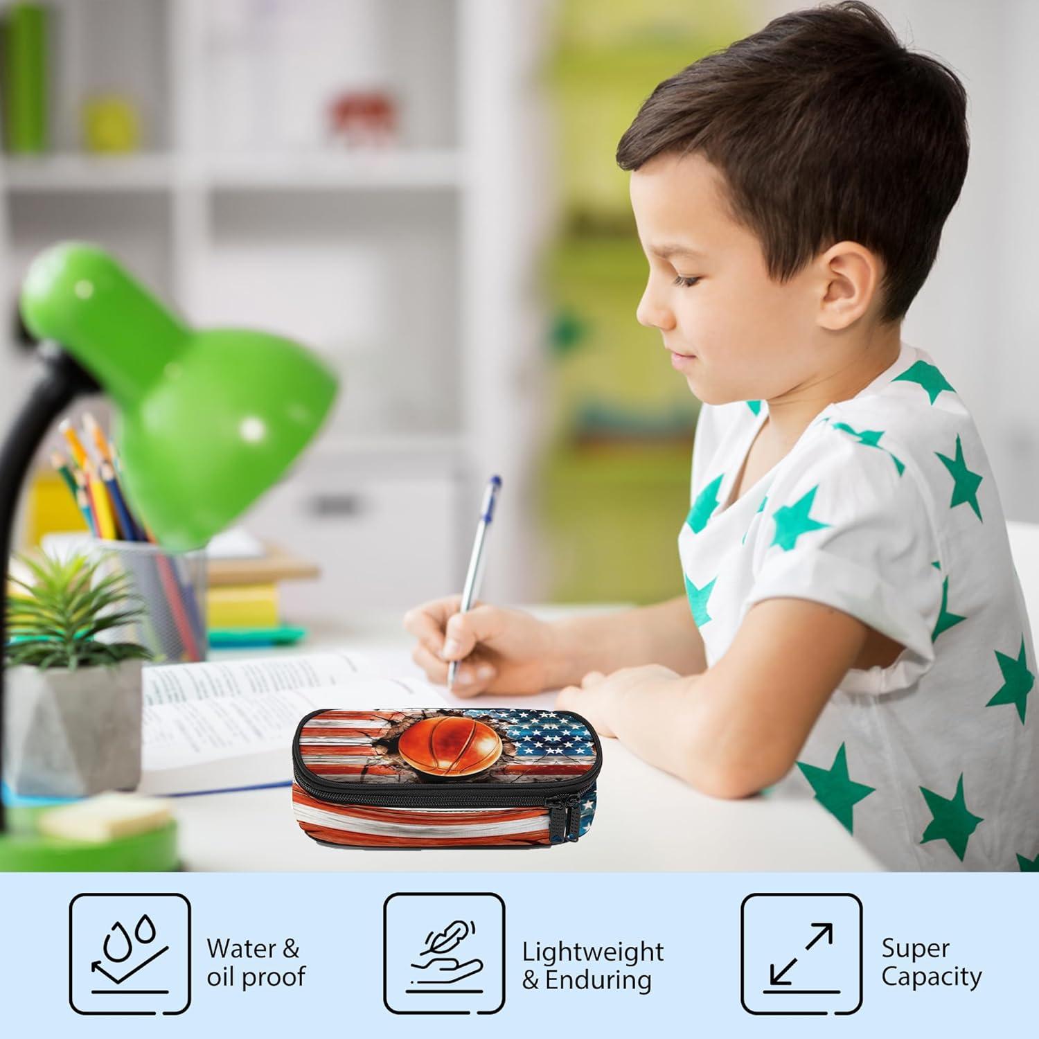 Estuche de Lápiz Scovotec Banderas Americanas 22.1x10.9cm