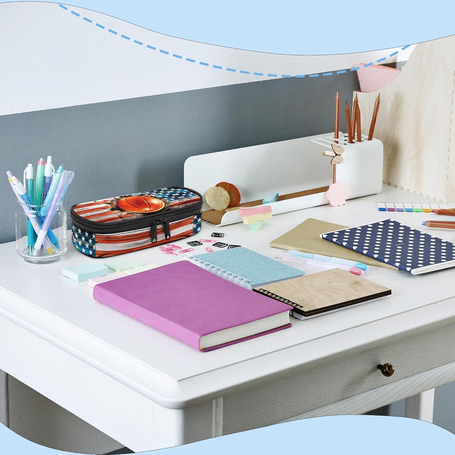 Estuche de Lápiz Scovotec Banderas Americanas 22.1x10.9cm