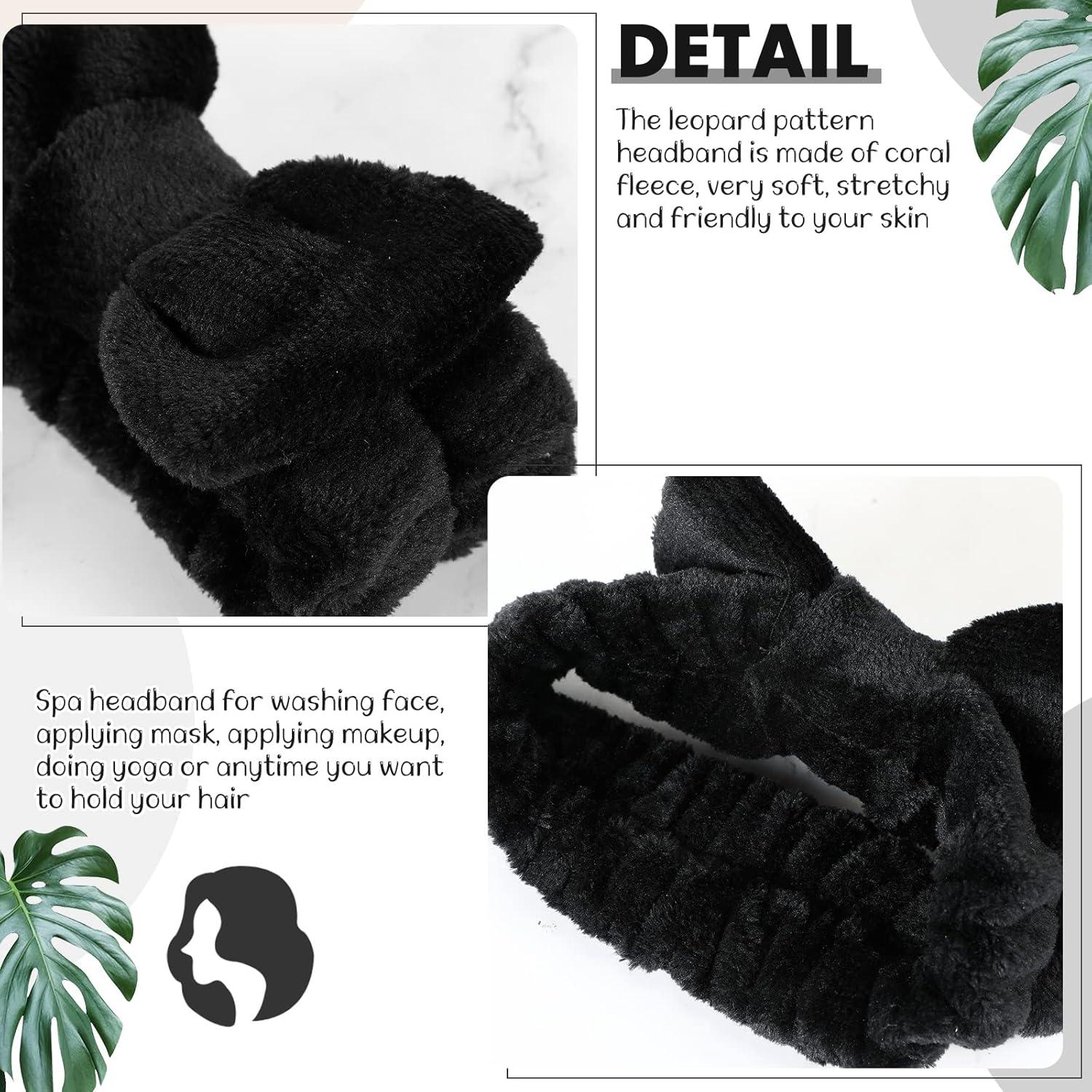 Conjunto de Diadema y Pulsera de Lavado Facial Hanaive - Negro