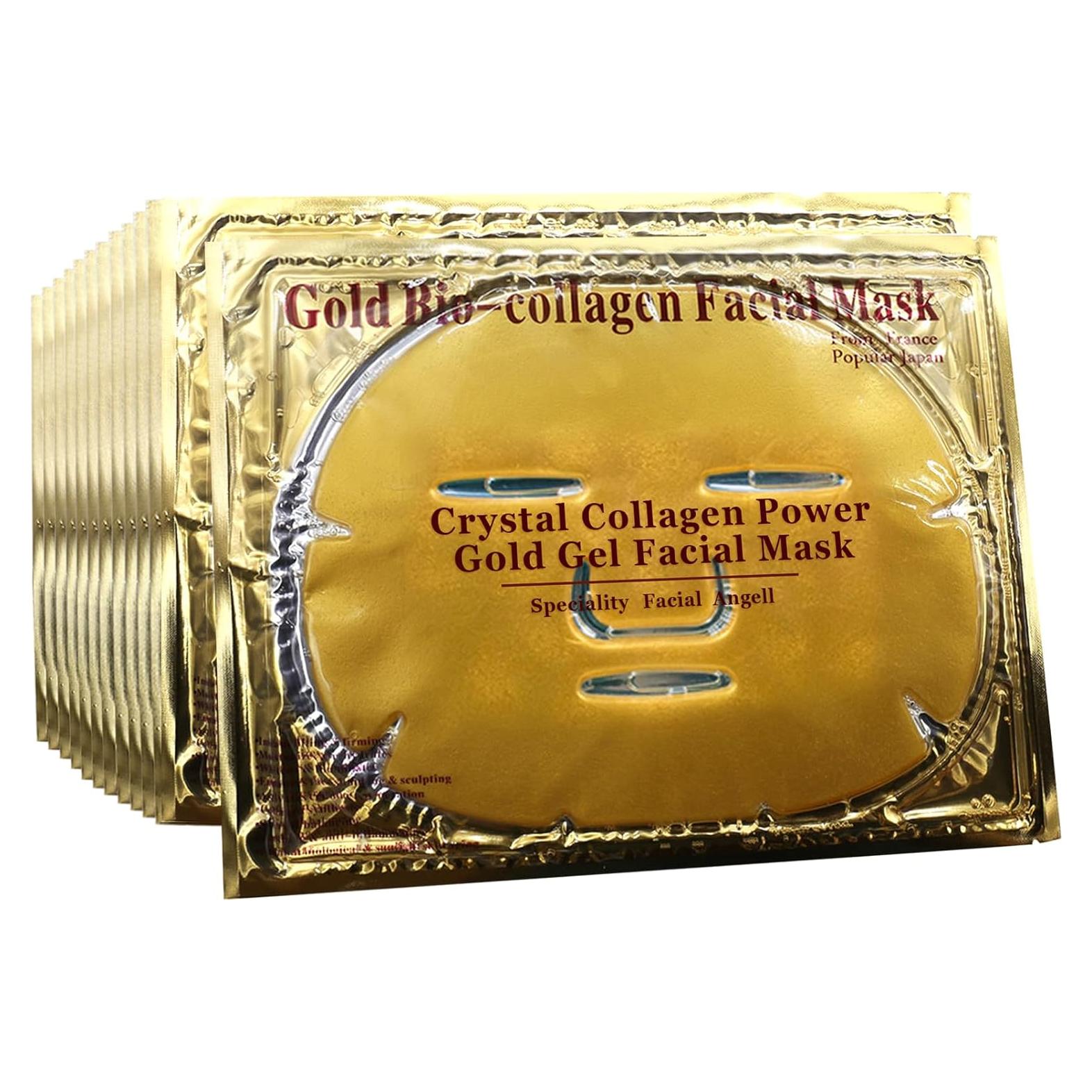 Mascarillas Faciales de Colágeno Permotary 12 PCS Hidratantes