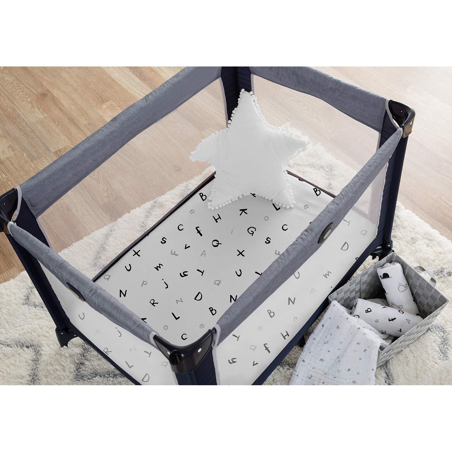 Sábana Ajustada TL Care 100% Algodón Alfabeto 69x102 cm