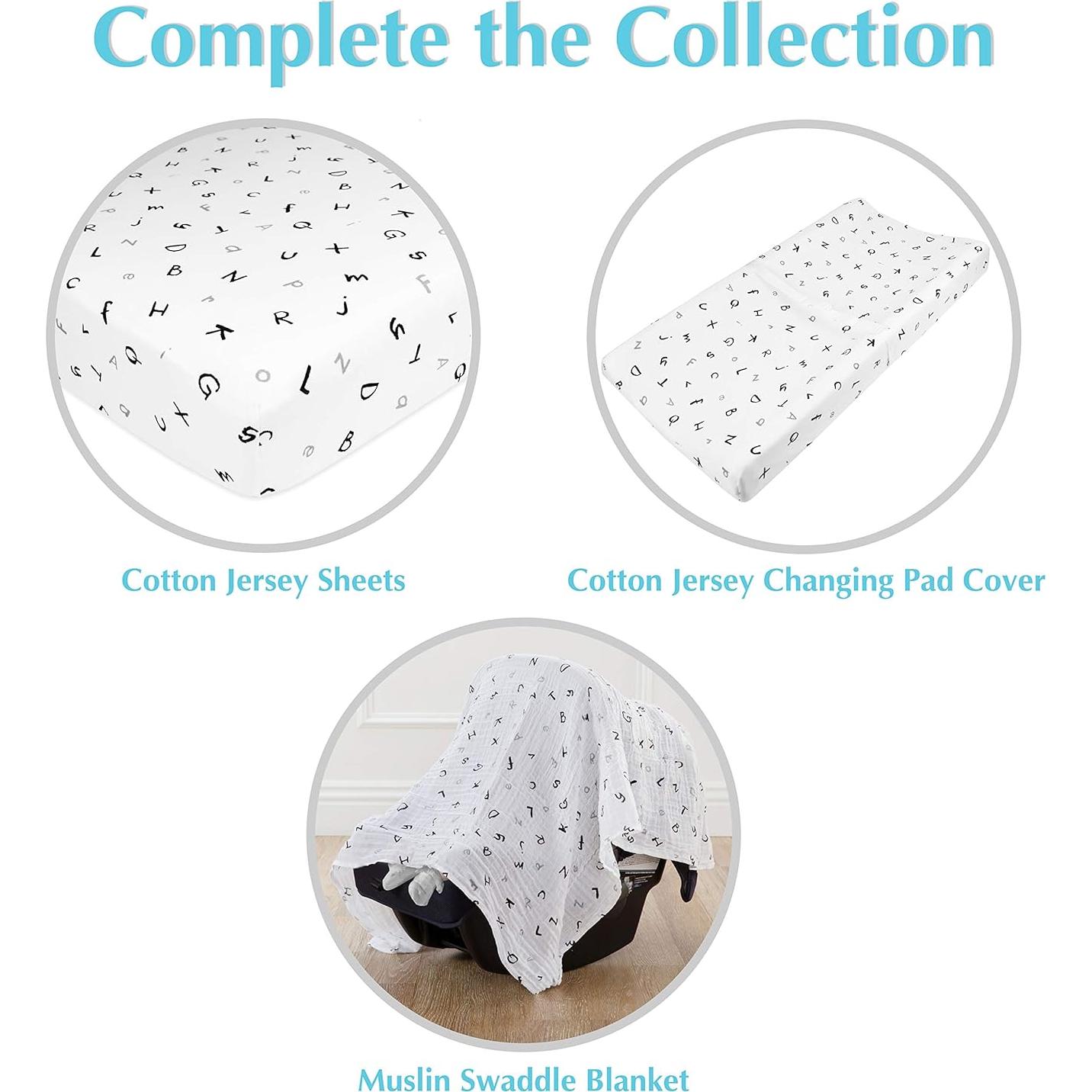 Sábana Ajustada TL Care 100% Algodón Alfabeto 69x102 cm